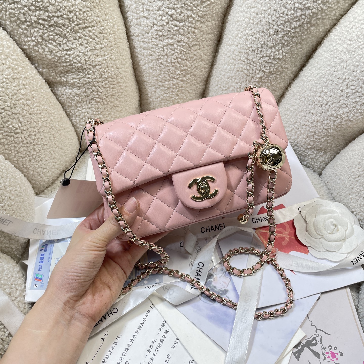 Chanel Style Pink Shoulder Bag style reference detail image 2 from source 776594
