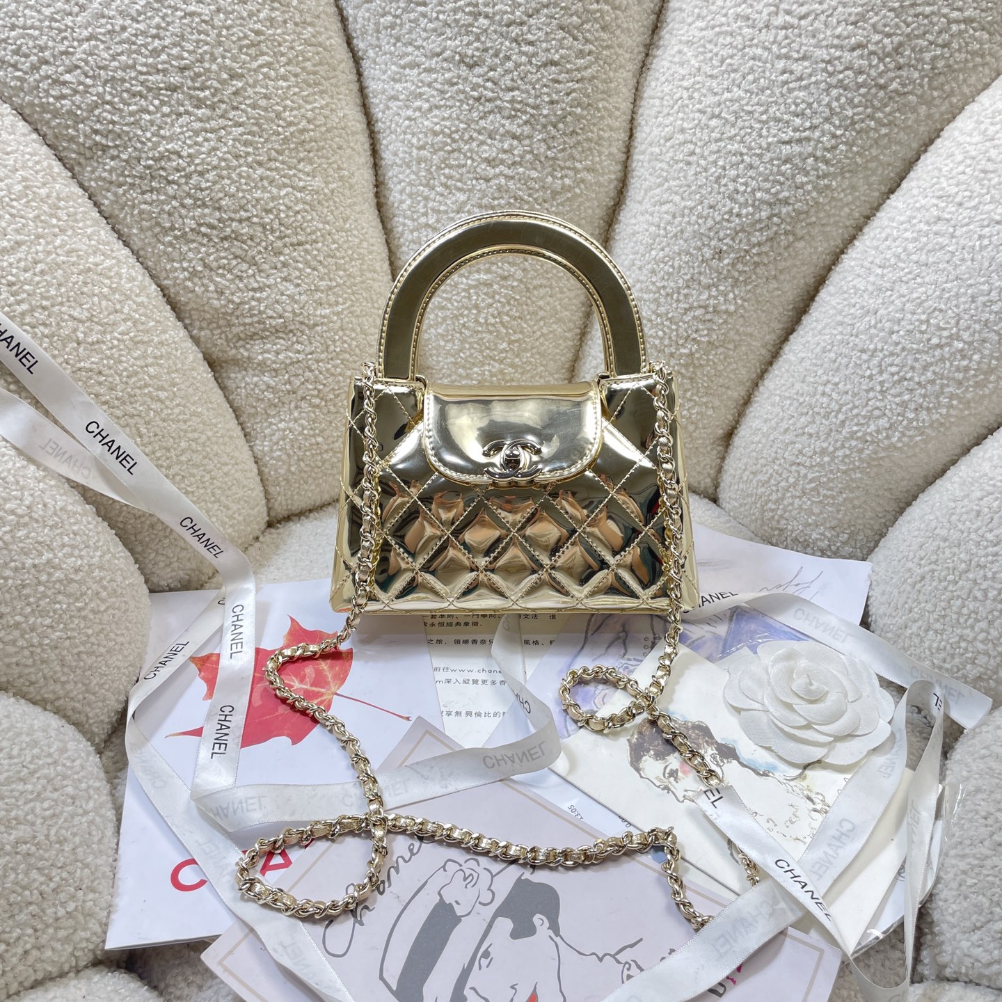 Chanel Style Leather Top Handle Bag style reference detail image 1 from source 776595