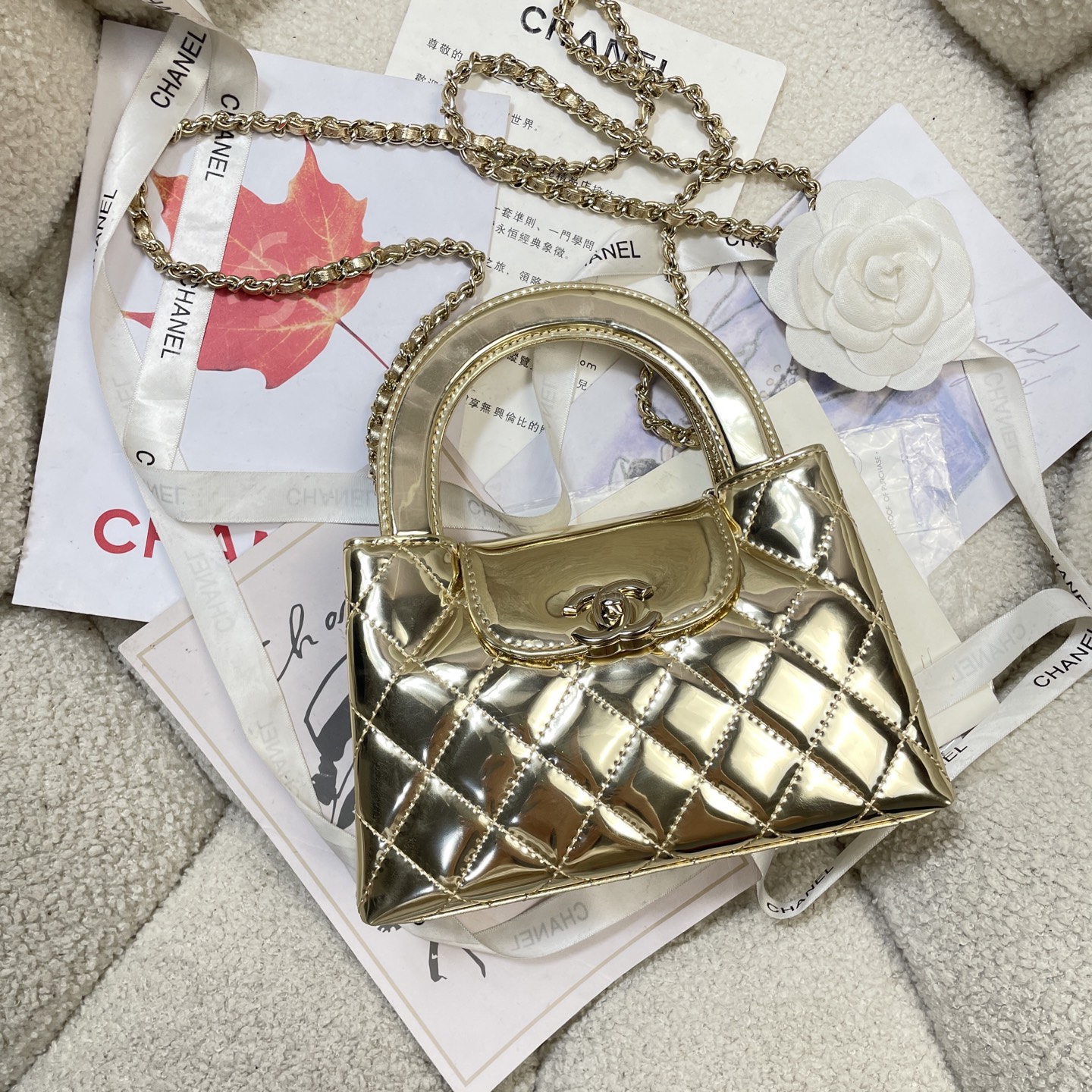 Chanel Style Leather Top Handle Bag style reference detail image 5 from source 776595