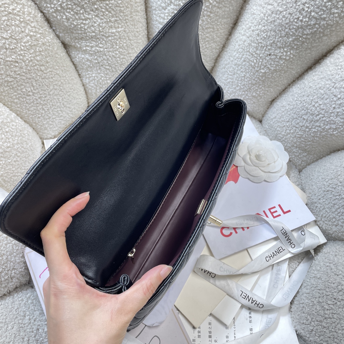 Chanel Style Black Leather Chain Bag Bags Chain Bag detail image 8 from source 785939