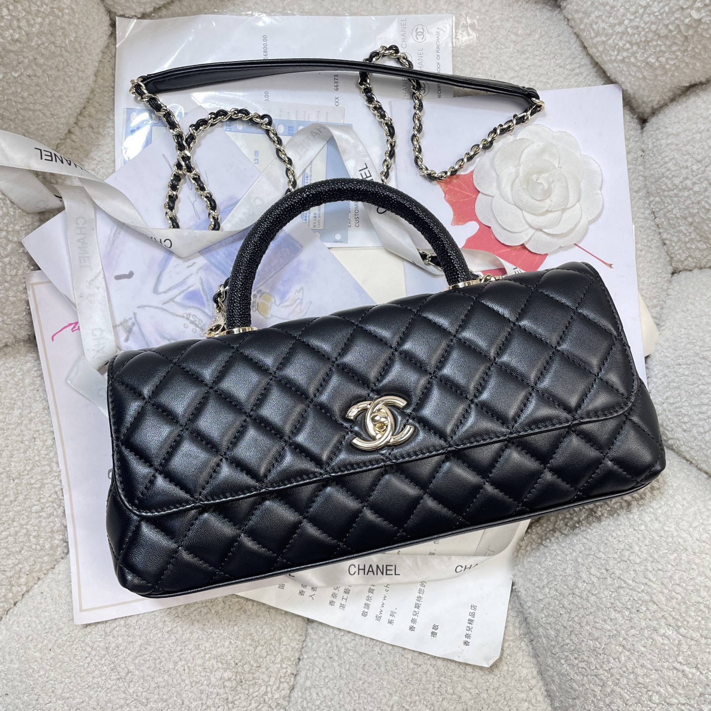 Chanel Style Black Leather Chain Bag Bags Chain Bag detail image 5 from source 785939