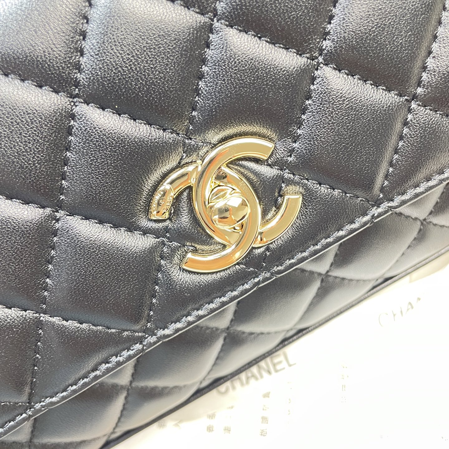 Chanel Style Black Leather Chain Bag Bags Chain Bag detail image 6 from source 785939
