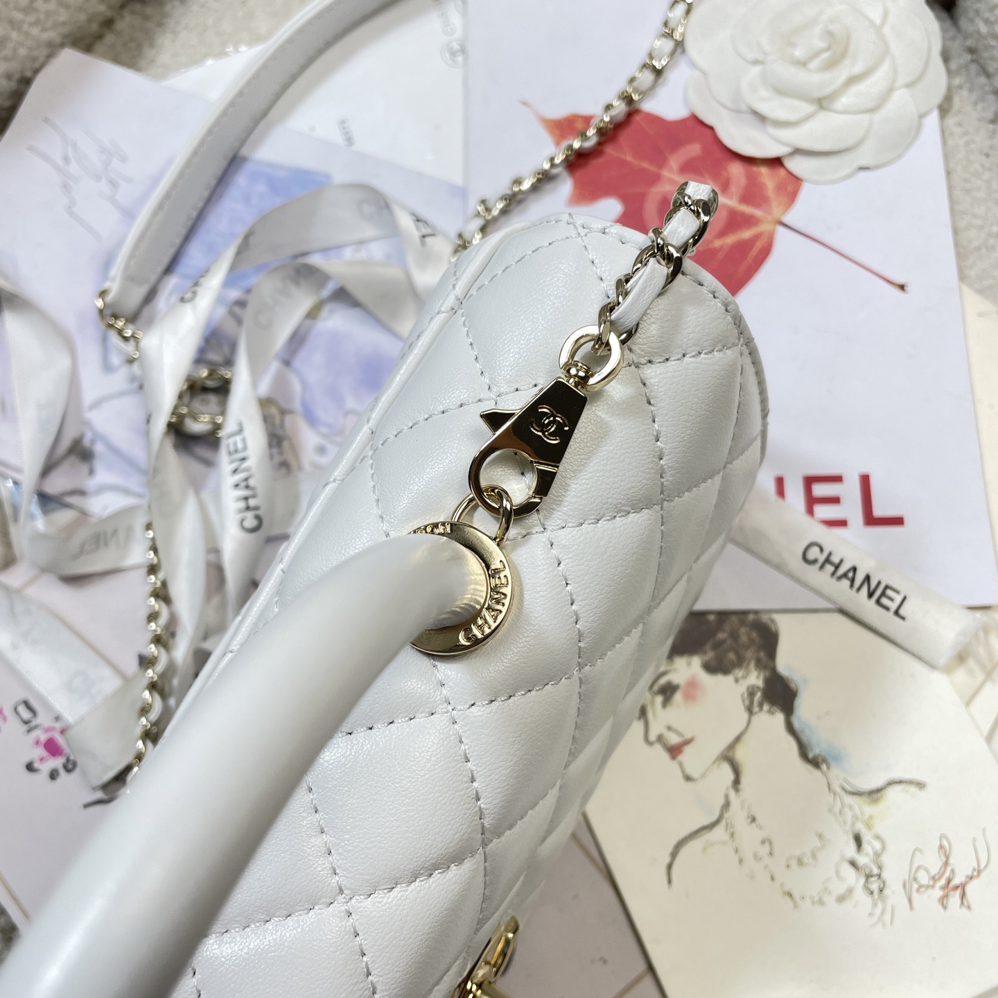 Chanel Style Black Leather Chain Bag Bags Chain Bag detail image 7 from source 785960