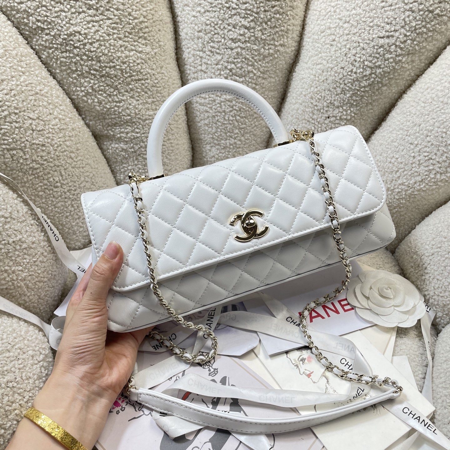 Chanel Style Black Leather Chain Bag Lookbook Reference image 2