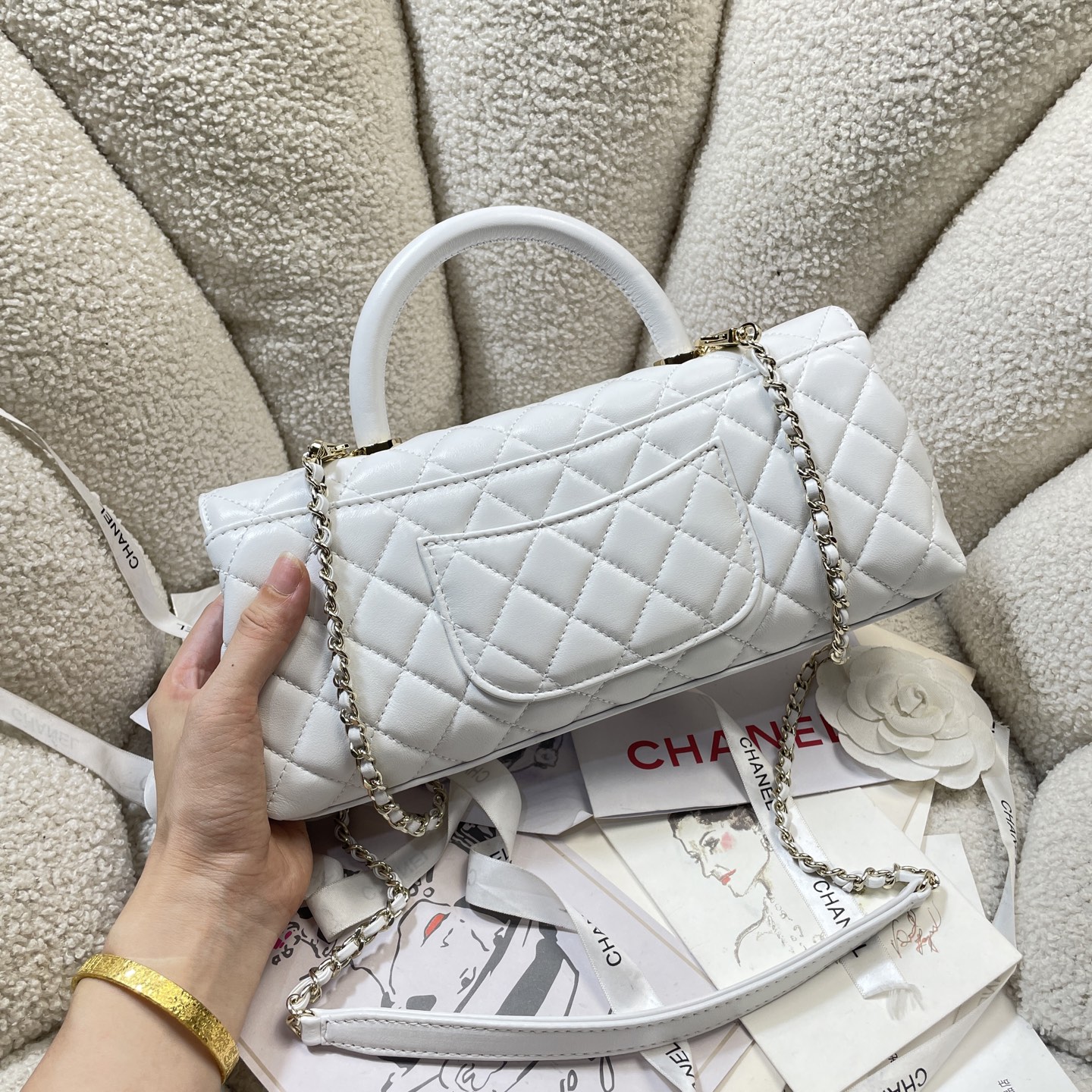 Chanel Style Black Leather Chain Bag Bags Chain Bag detail image 4 from source 785960