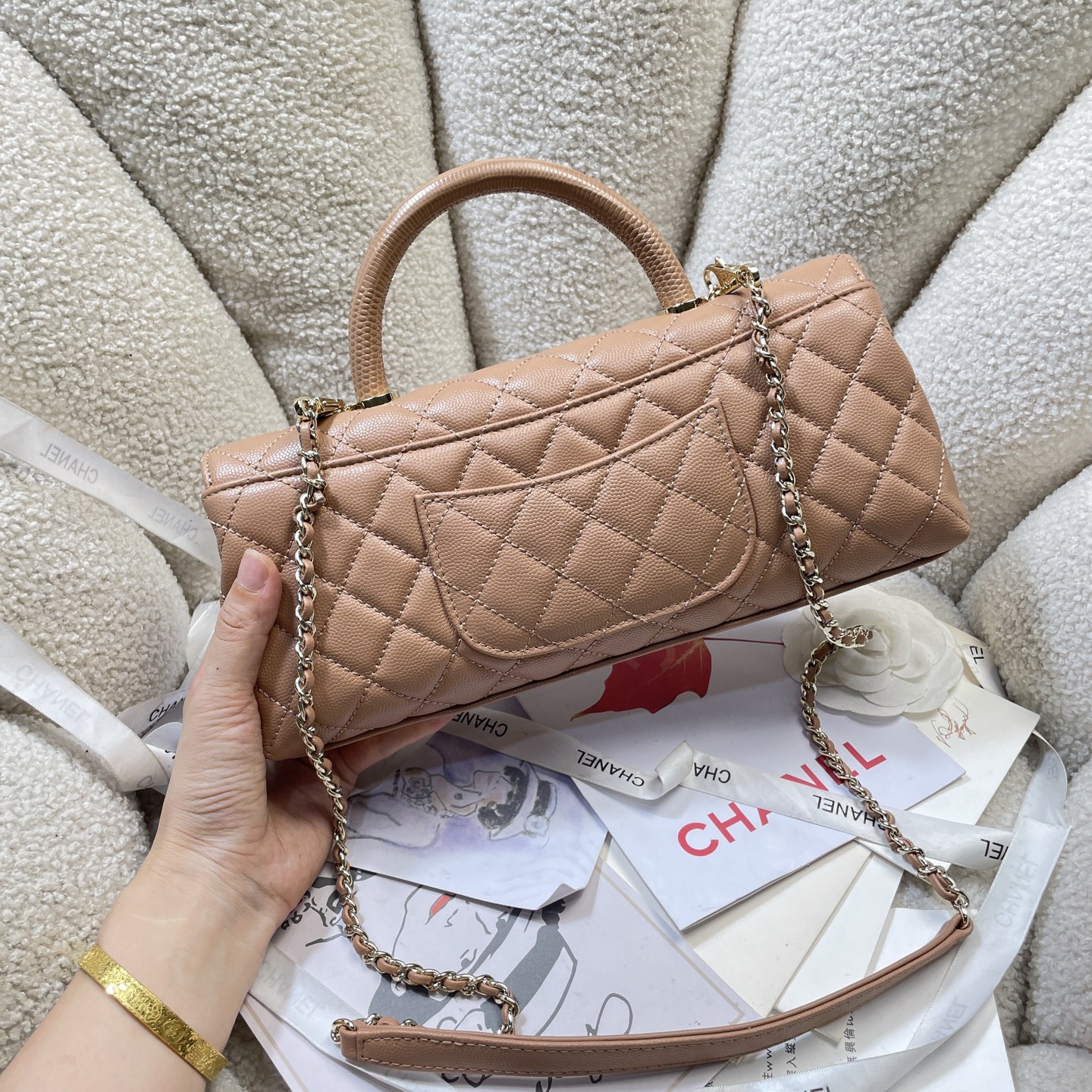 Chanel Style Black Leather Chain Bag Bags Chain Bag detail image 4 from source 785940