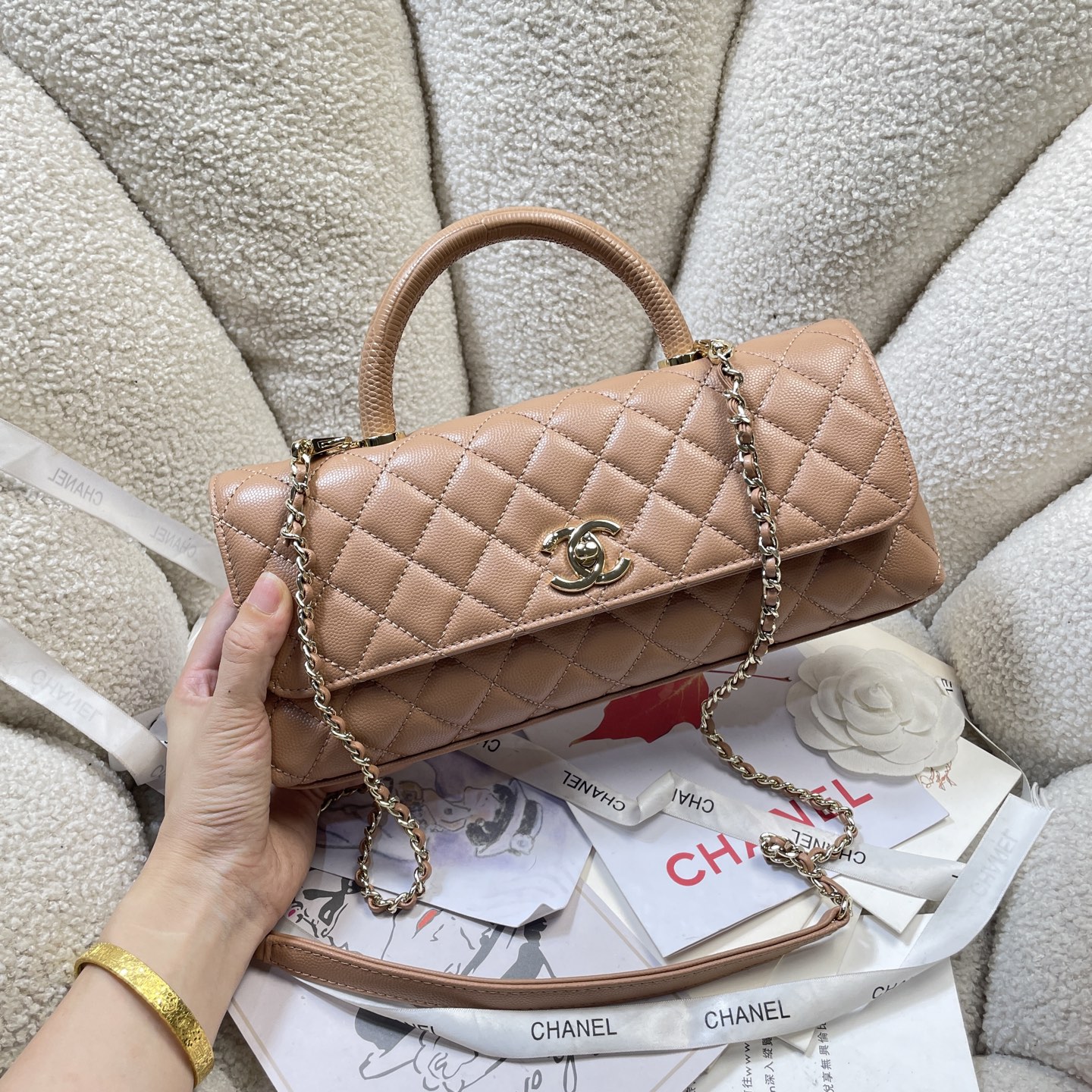 Chanel Style Black Leather Chain Bag Lookbook Reference image 2