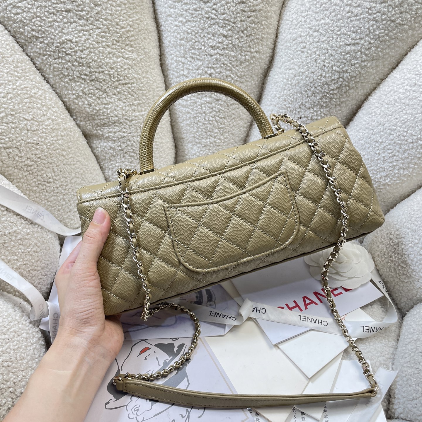 Chanel Style Black Leather Chain Bag Bags Chain Bag detail image 4 from source 785972