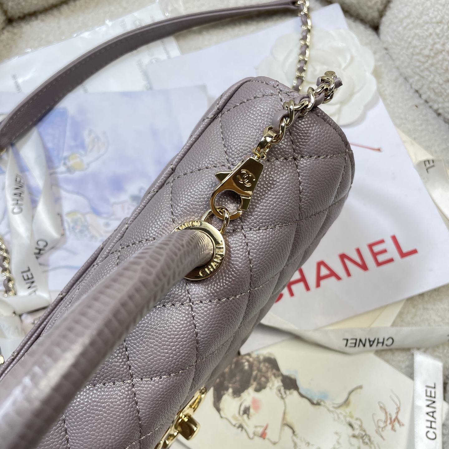 Chanel Style Black Leather Chain Bag Bags Chain Bag detail image 7 from source 785952