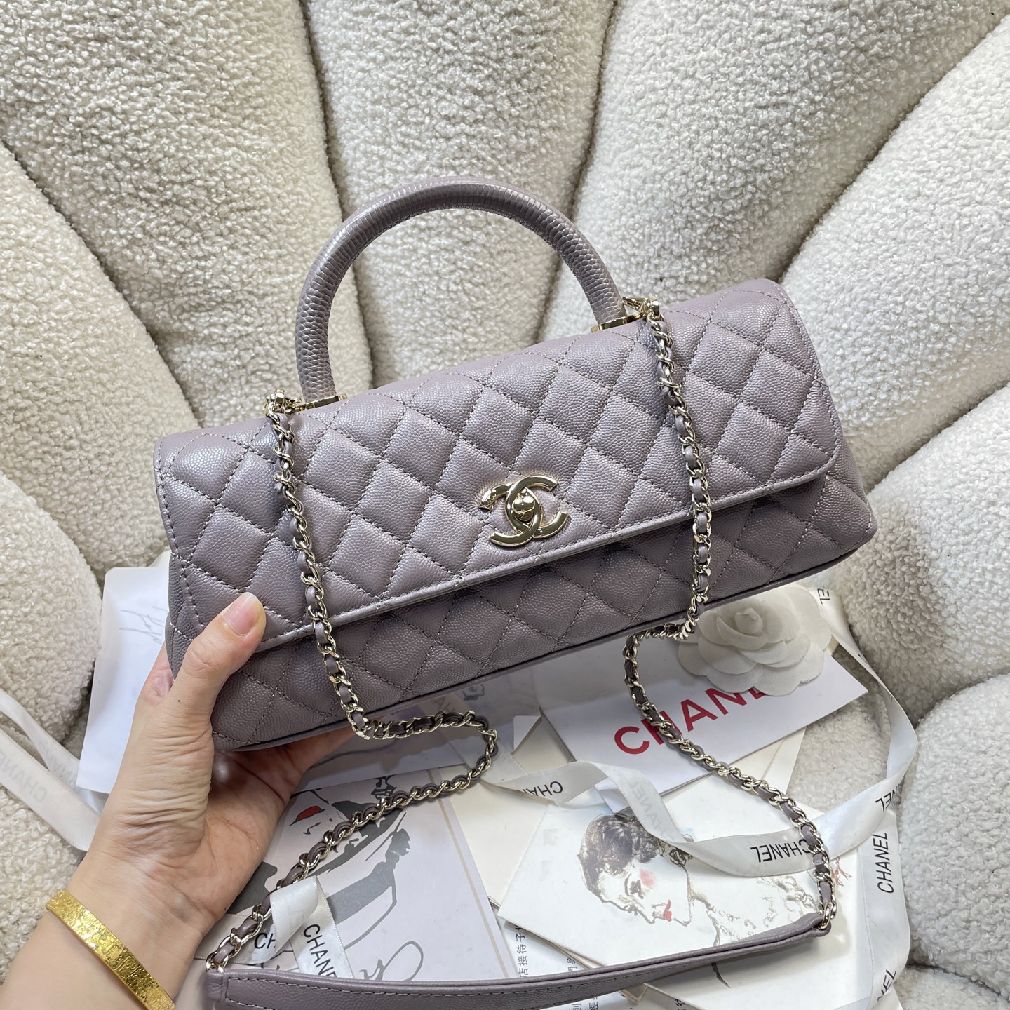 Chanel Style Black Leather Chain Bag Lookbook Reference image 2