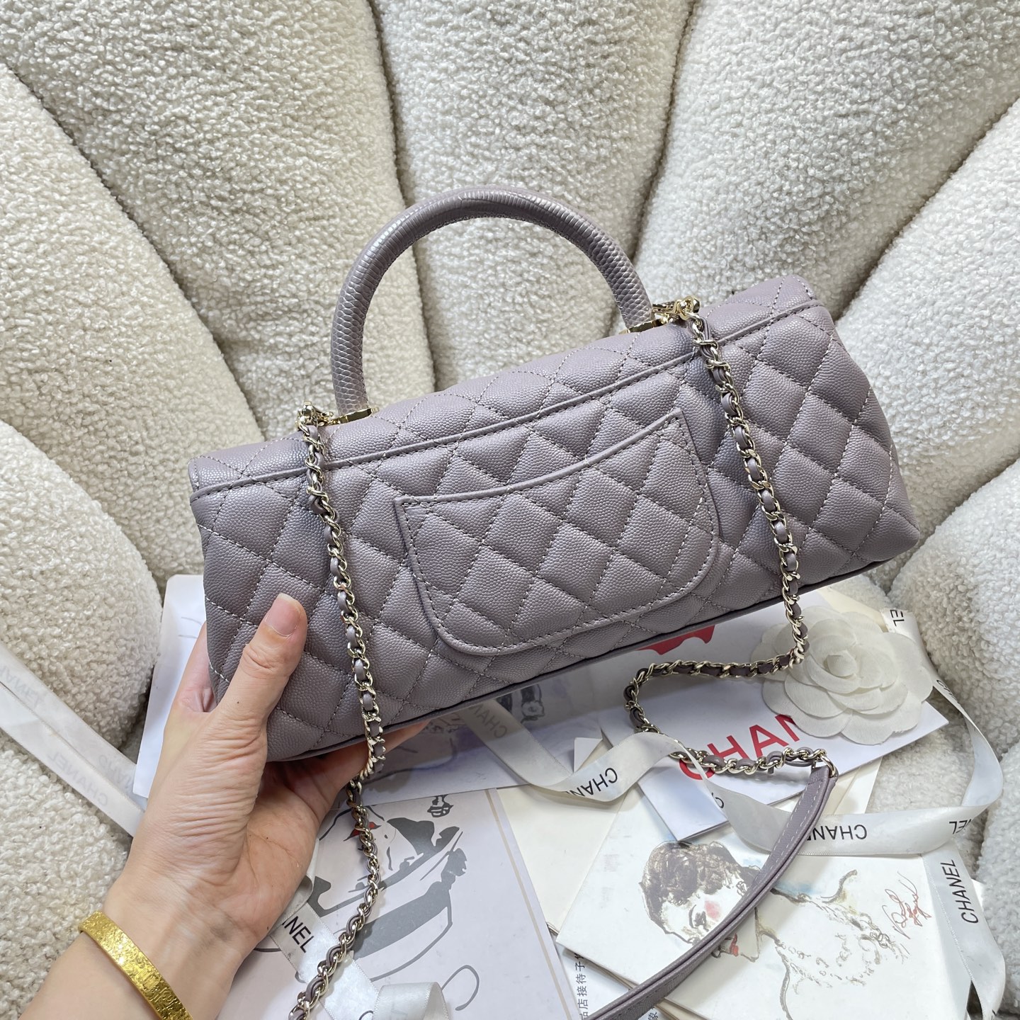 Chanel Style Black Leather Chain Bag Bags Chain Bag detail image 4 from source 785952