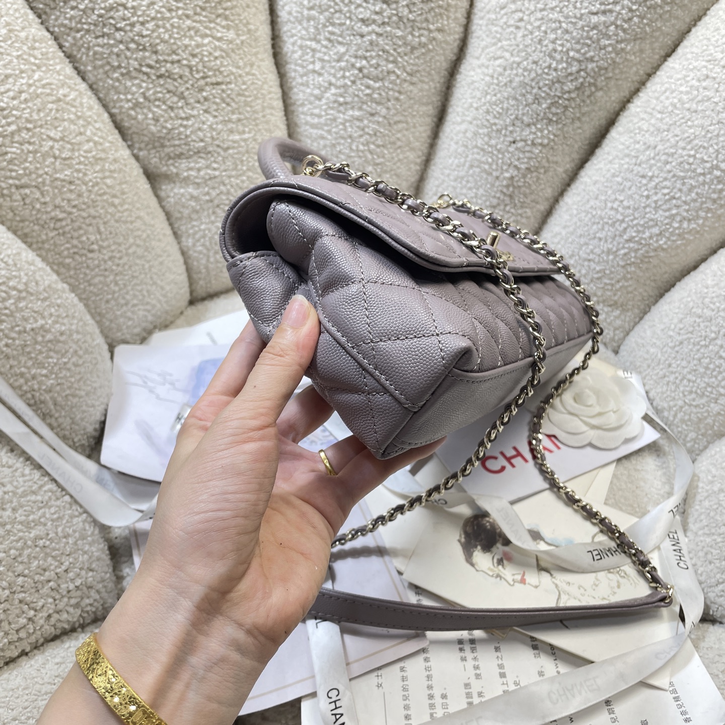 Chanel Style Black Leather Chain Bag Bags Chain Bag detail image 3 from source 785952