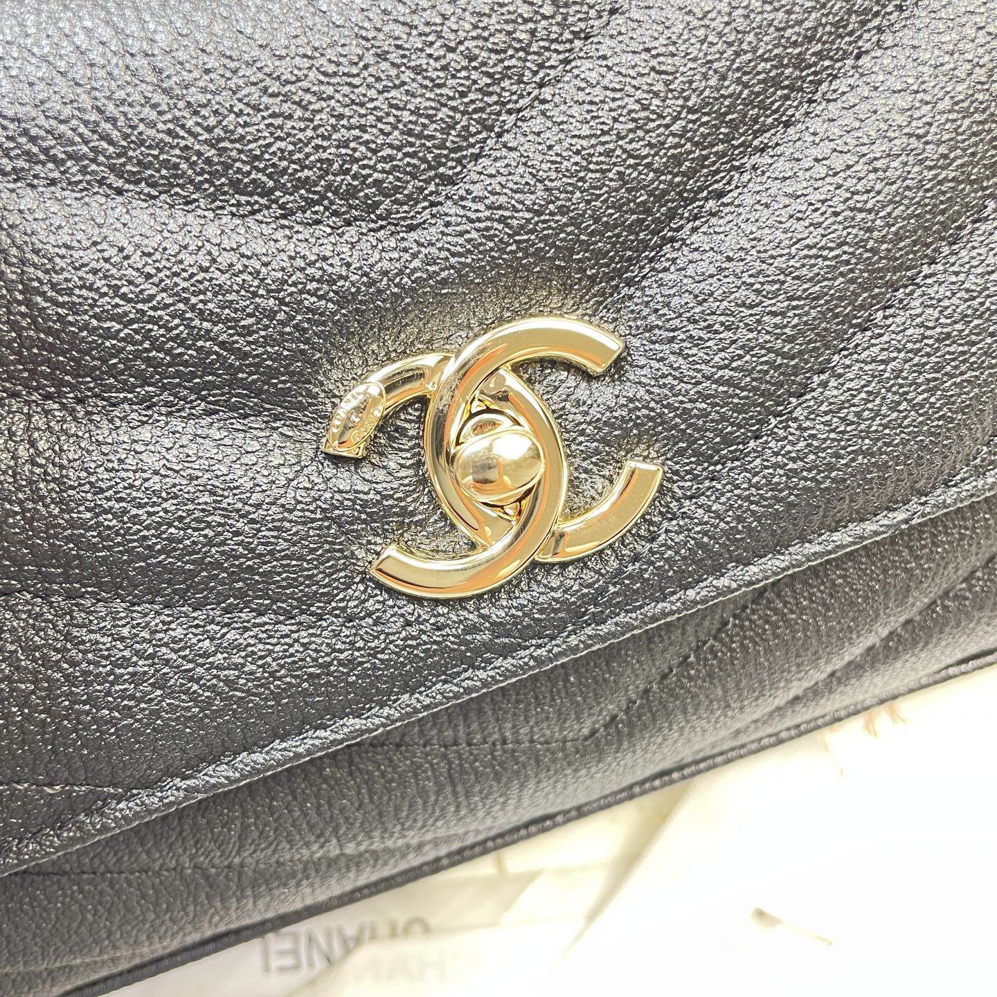 Chanel Style Black Leather Chain Bag Bags Chain Bag detail image 6 from source 785938