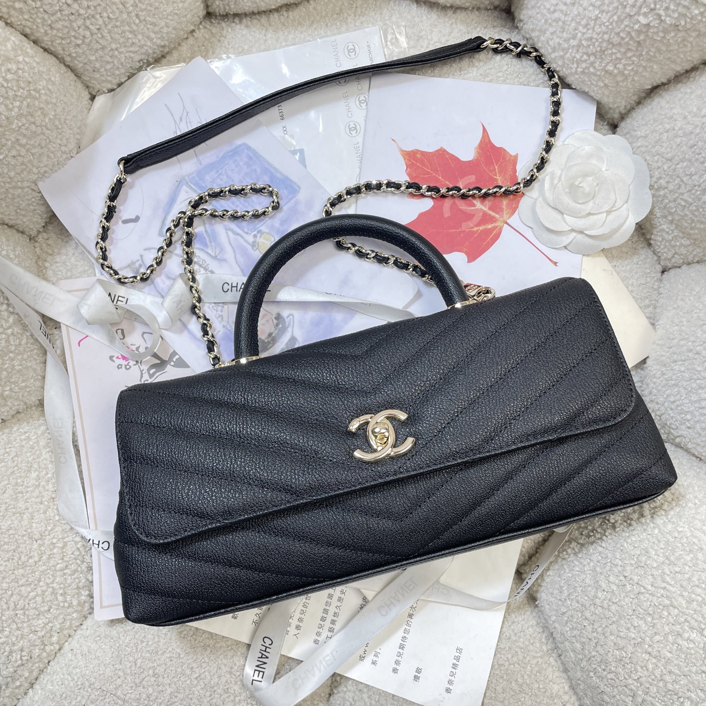 Chanel Style Black Leather Chain Bag Bags Chain Bag detail image 5 from source 785938