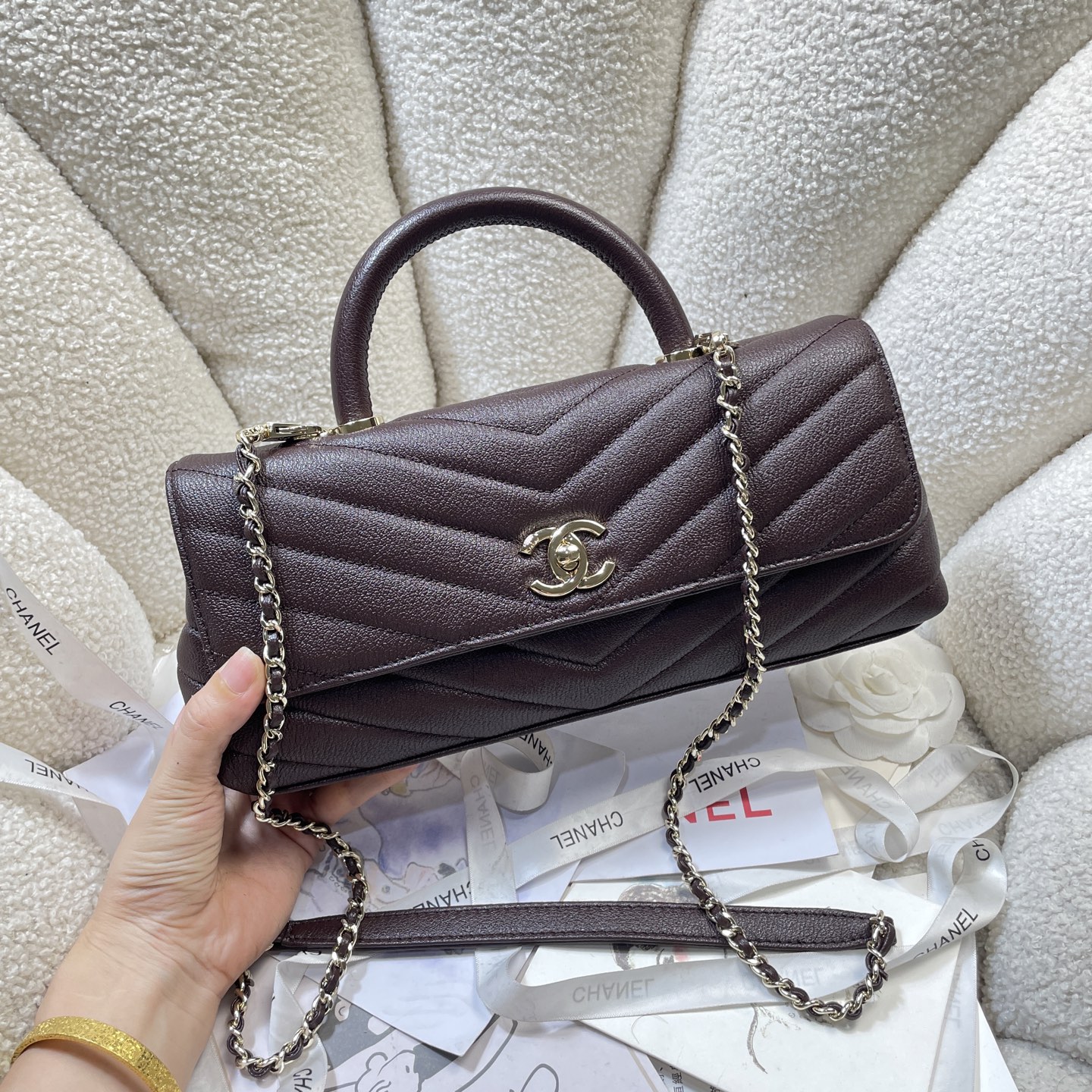 Chanel Style Black Leather Chain Bag Lookbook Reference image 2