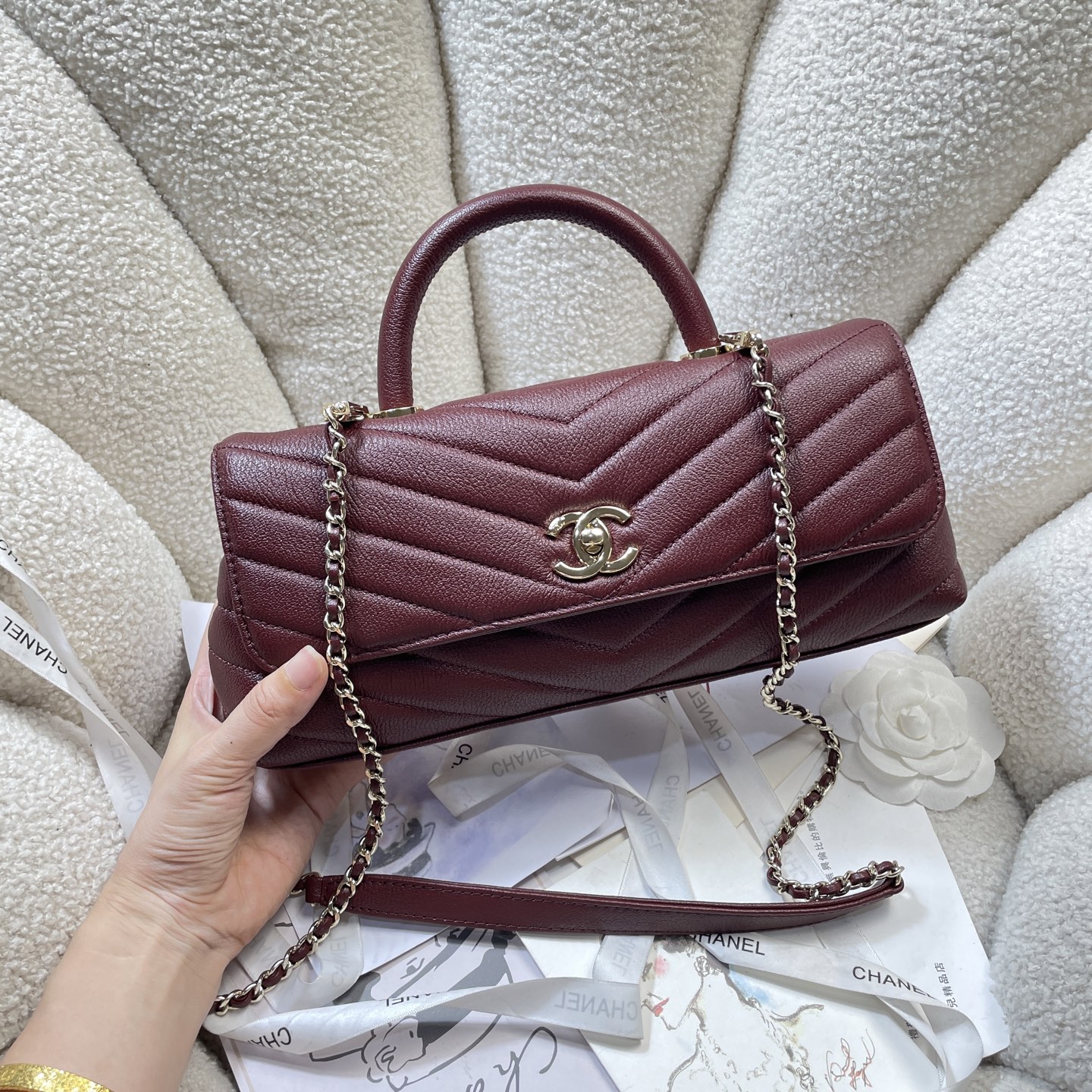 Chanel Style Black Leather Chain Bag Lookbook Reference image 2