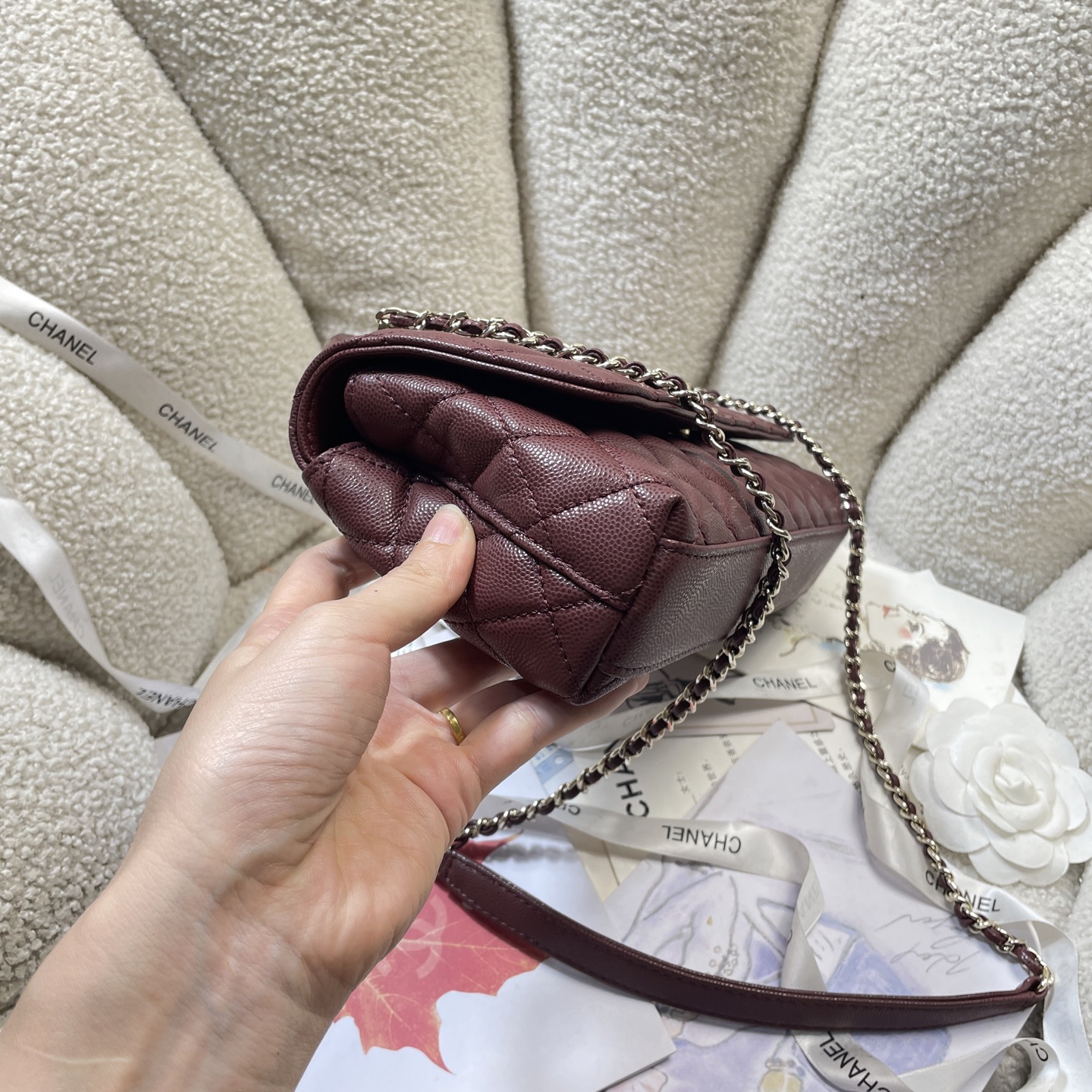 Chanel Style Black Leather Chain Bag Bags Chain Bag detail image 3 from source 785944