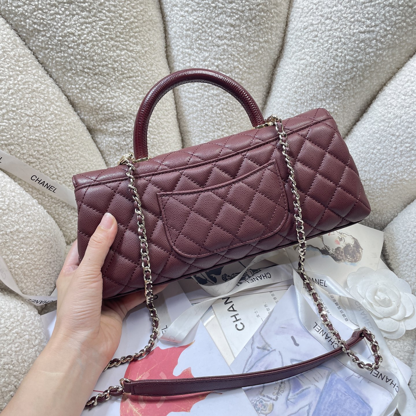 Chanel Style Black Leather Chain Bag Bags Chain Bag detail image 4 from source 785944