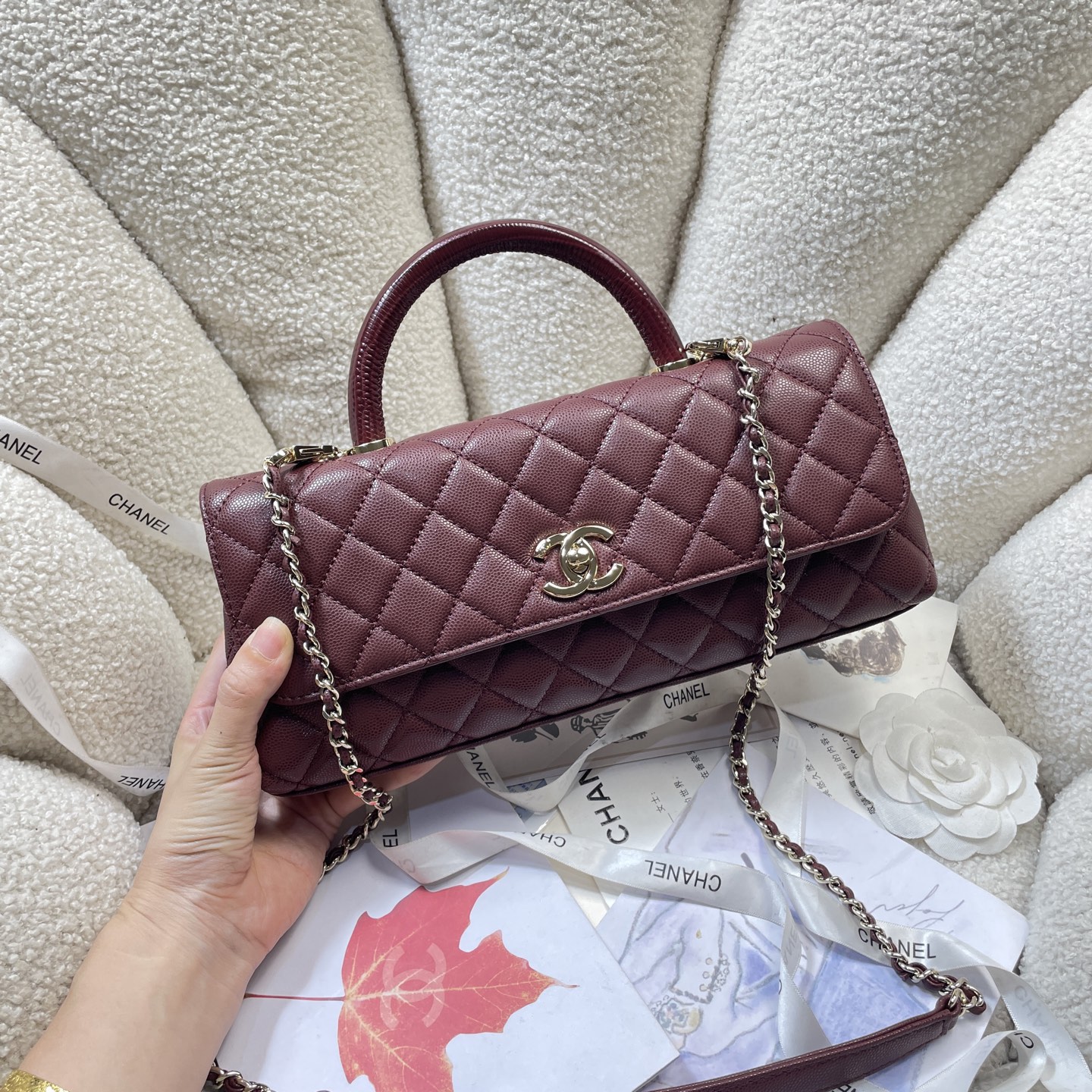 Chanel Style Black Leather Chain Bag Lookbook Reference image 2