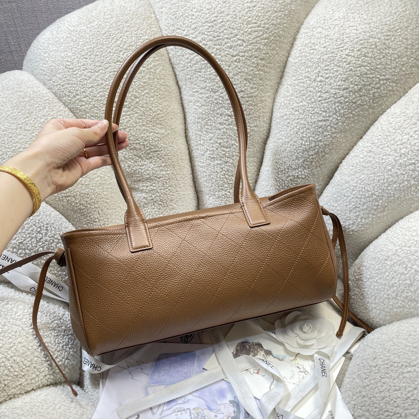 Chanel Style Black Leather Bag style reference detail image 4 from source 785975