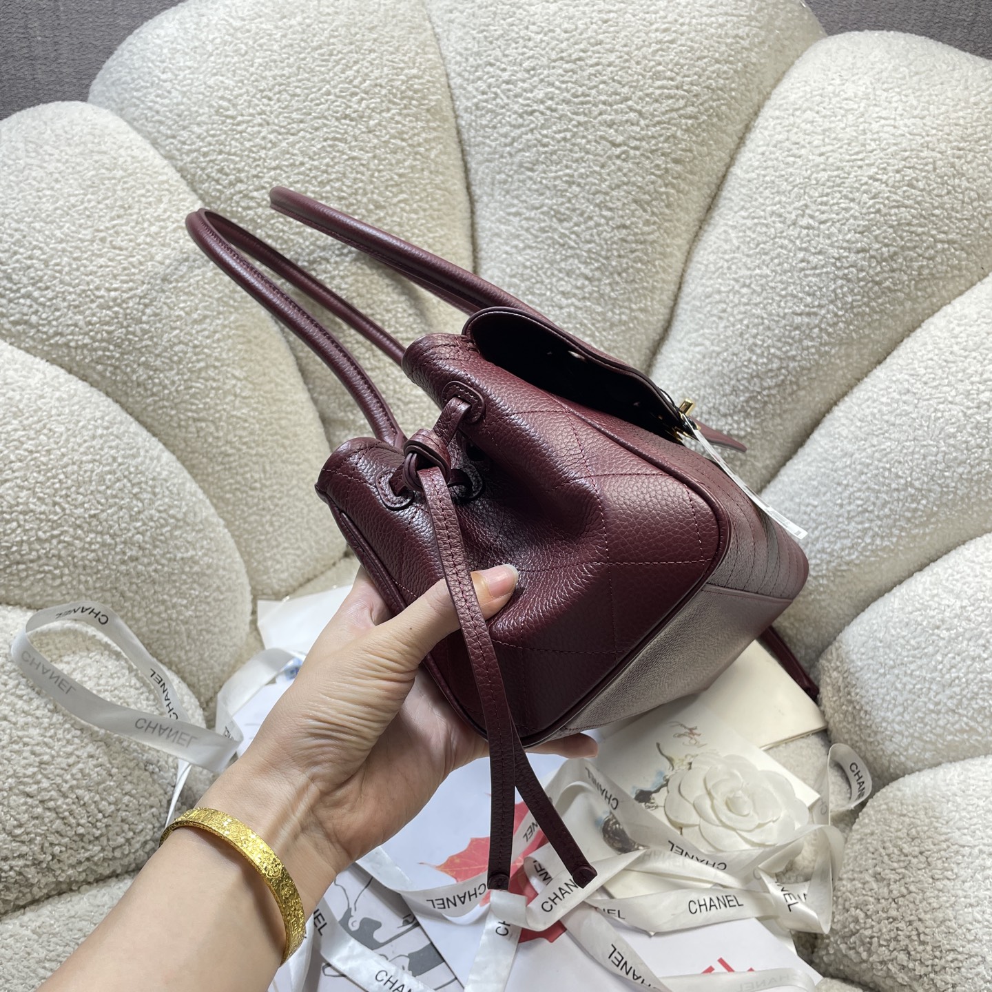 Chanel Style Black Leather Bag style reference detail image 3 from source 785956