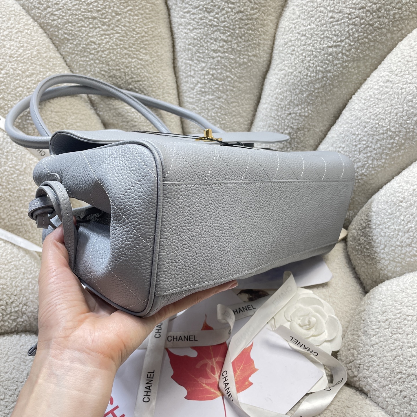Chanel Style Black Leather Bag style reference detail image 4 from source 785965