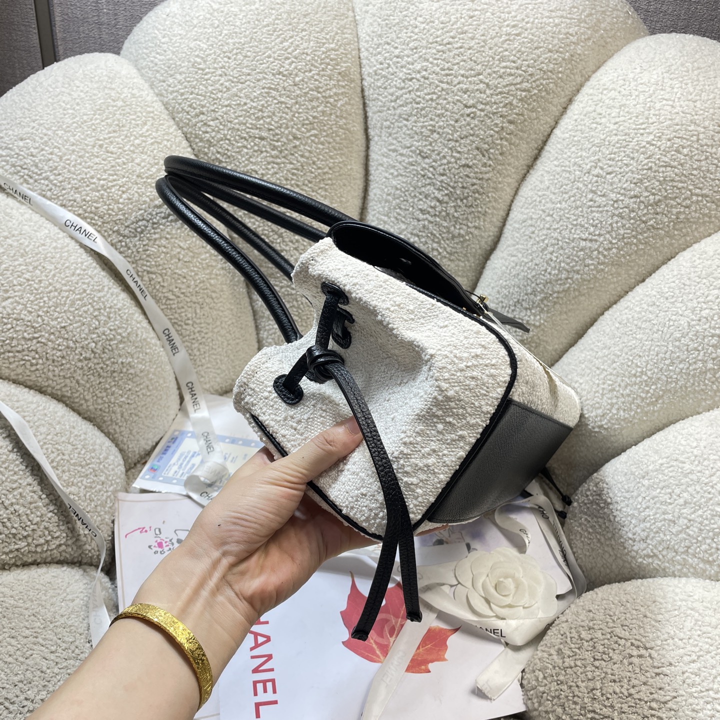 Chanel Style Black Leather Bag style reference detail image 3 from source 785968