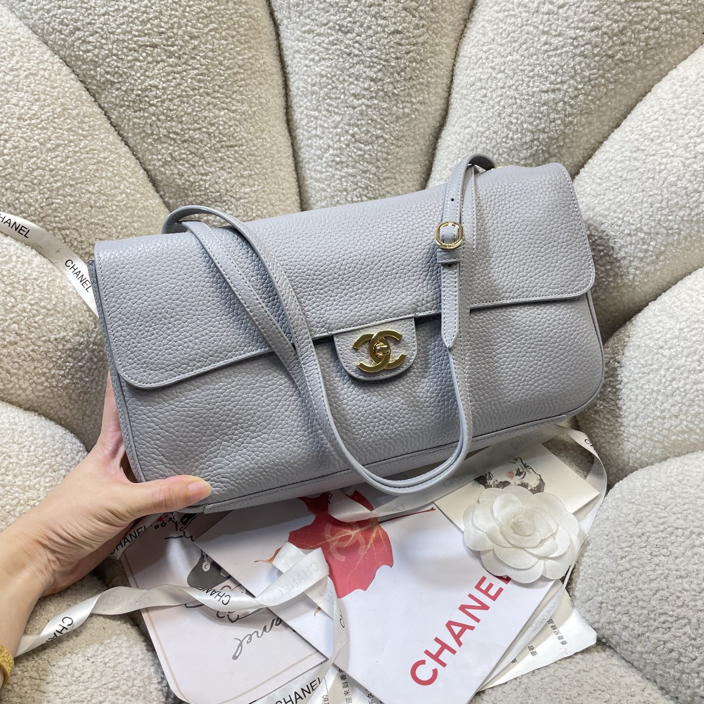 Chanel Style Black Leather Tote Bag style reference detail image 4 from source 785958
