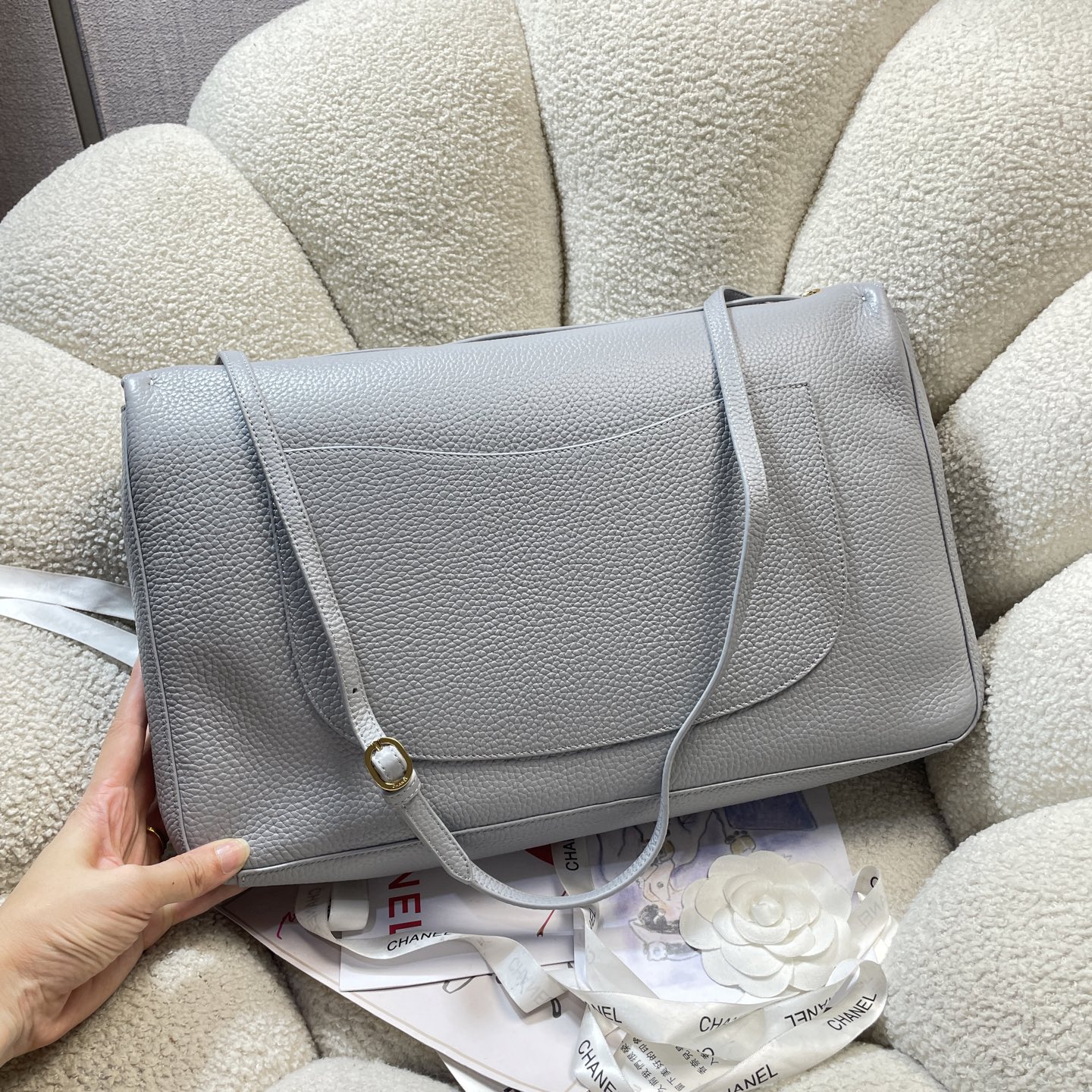 Chanel Style Black Leather Tote Bag style reference detail image 4 from source 785967