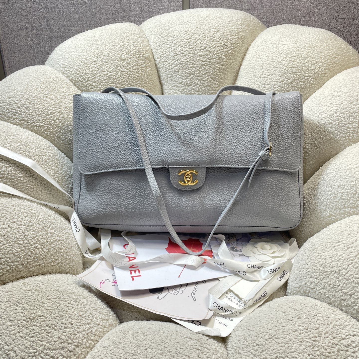 Chanel Style Black Leather Tote Bag Lookbook Reference image 1