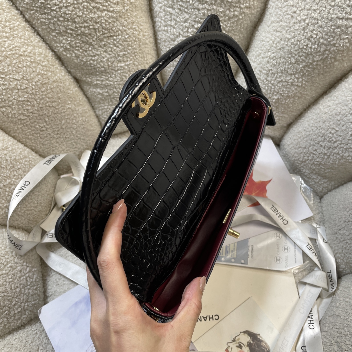 范思哲 Versace 经典高奢皮具手袋托特包斜挎包女包 #94DA6EFE 8