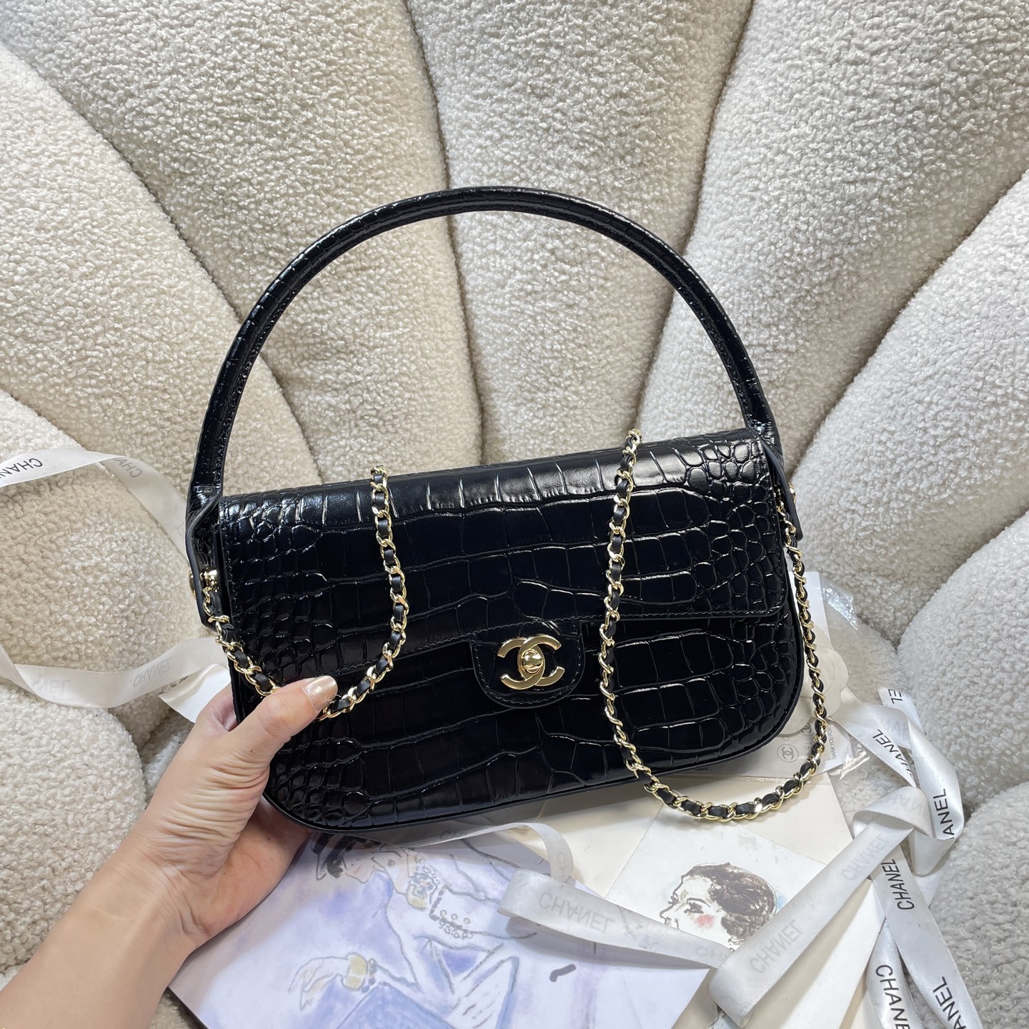 范思哲 Versace 经典高奢皮具手袋托特包斜挎包女包 #94DA6EFE 2