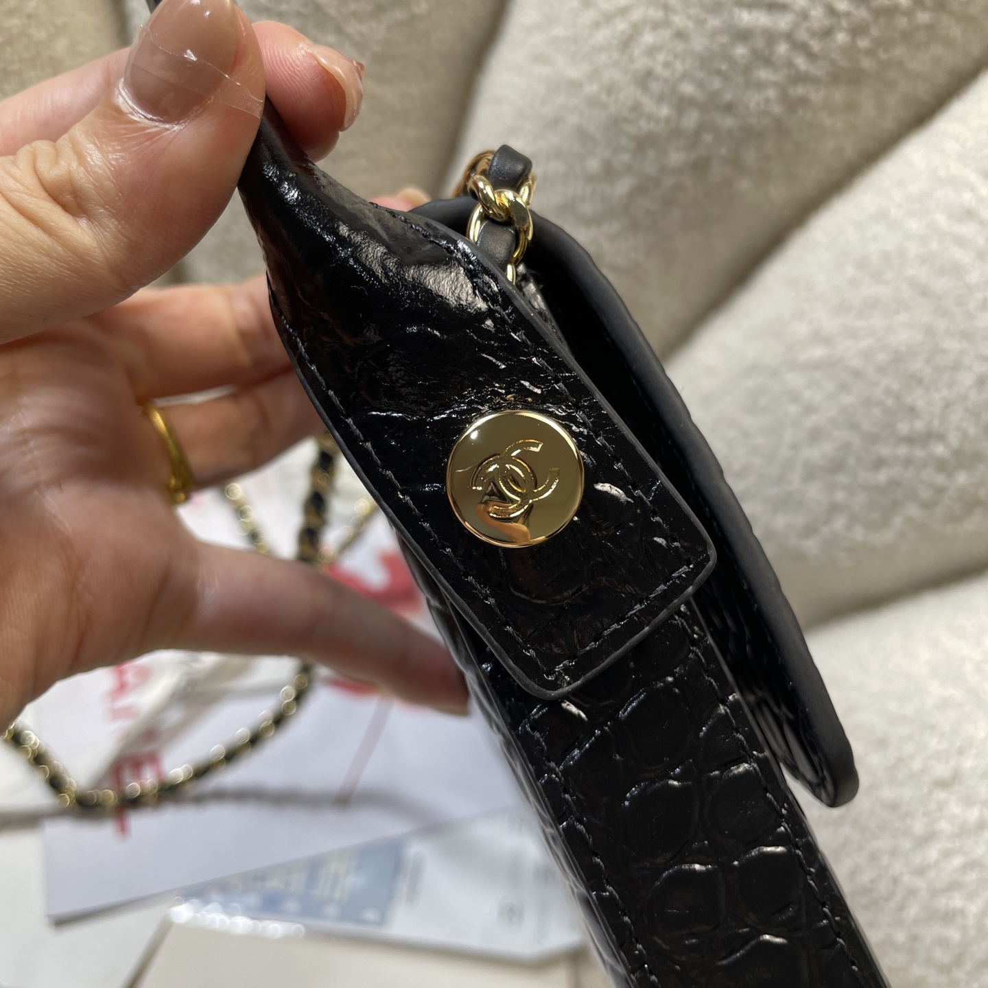 范思哲 Versace 经典高奢皮具手袋托特包斜挎包女包 #94DA6EFE 7
