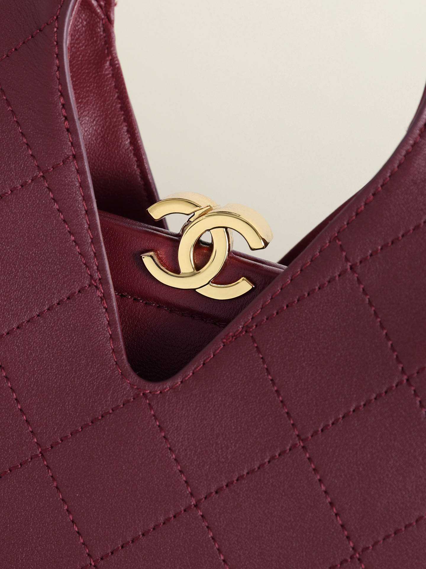 CHANEL Quilted Leather Top Handle Chain Bag