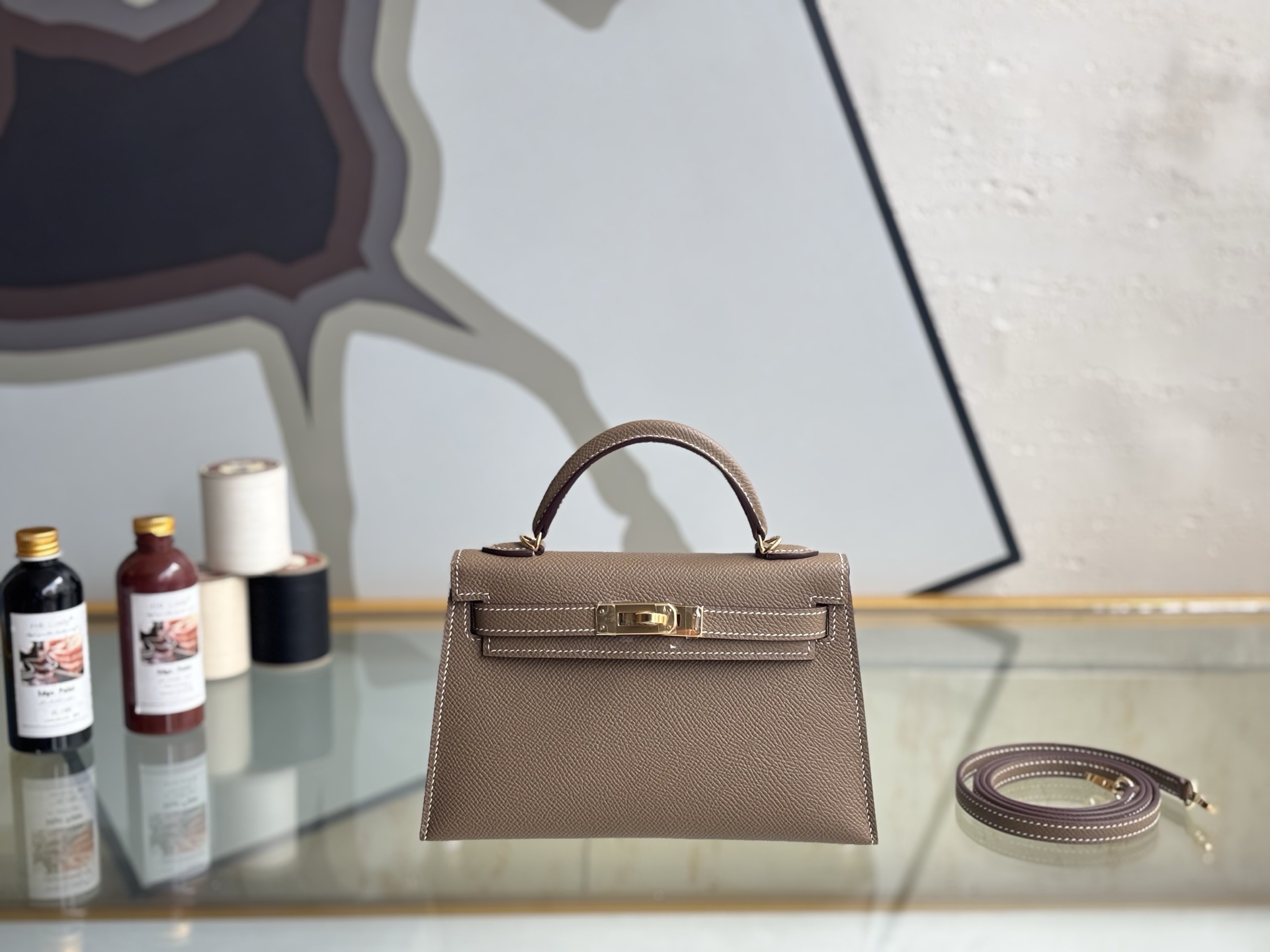 NO:698862,Kelly second generation elephant gray gold buckle 19cm imported E leather fully hand-stitched, Hermes, hermes, Hermes,19860909Kelly二代 大象灰 金扣 19cm 进口E皮 全手缝,爱马仕,hermes,Hermes,,Bag