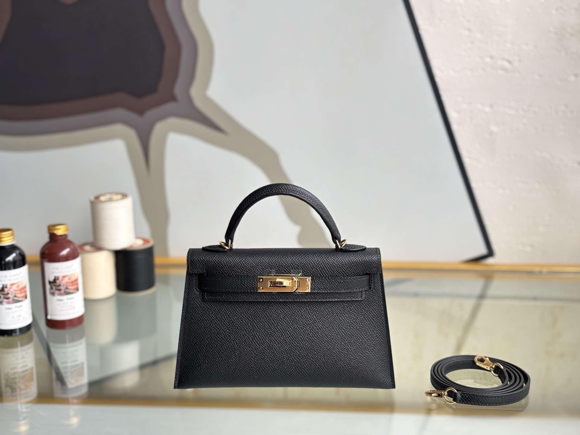 NO:698845,Kelly second generation black gold buckle 19cm imported E leather fully hand-stitched, Hermes, hermes, Hermes,19860909Kelly二代 黑色 金扣 19cm 进口E皮 全手缝,爱马仕,hermes,Hermes,,Bag