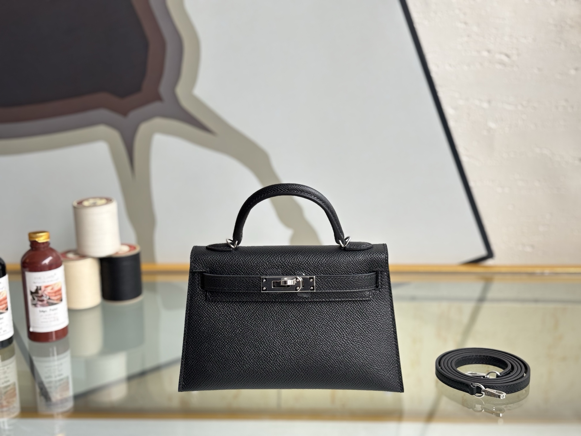 NO:698848,Kelly second generation black silver buckle 19cm imported E leather fully hand-stitched, Hermes, hermes, Hermes,19860909Kelly二代 黑色 银扣 19cm 进口E皮 全手缝,爱马仕,hermes,Hermes,,Bag