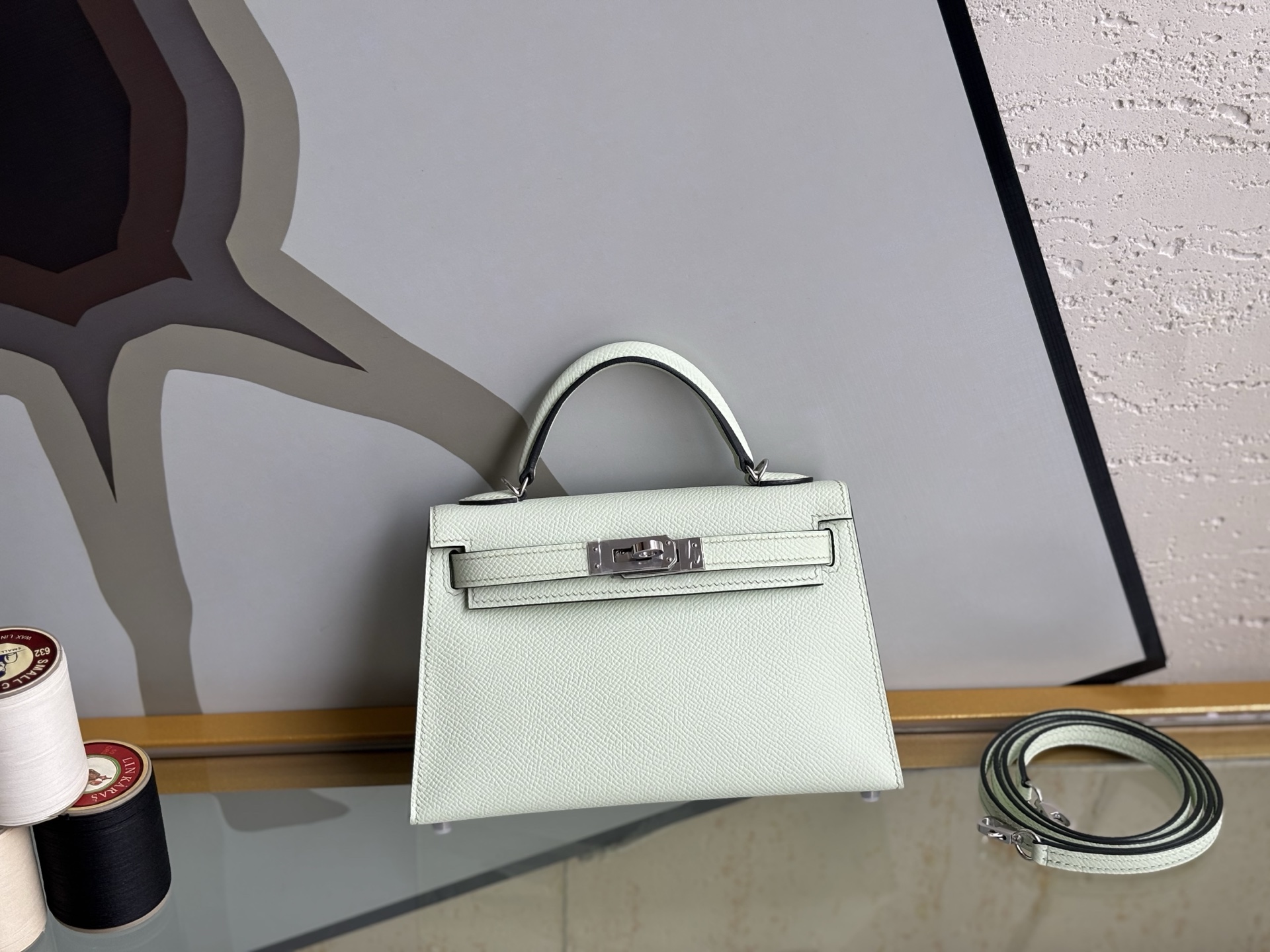 NO:698854,Kelly second generation bubble green silver buckle 19cm imported E leather fully hand-stitched, Hermes, hermes, Hermes,19860909Kelly二代 气泡绿 银扣 19cm 进口E皮 全手缝,爱马仕,hermes,Hermes,,Bag