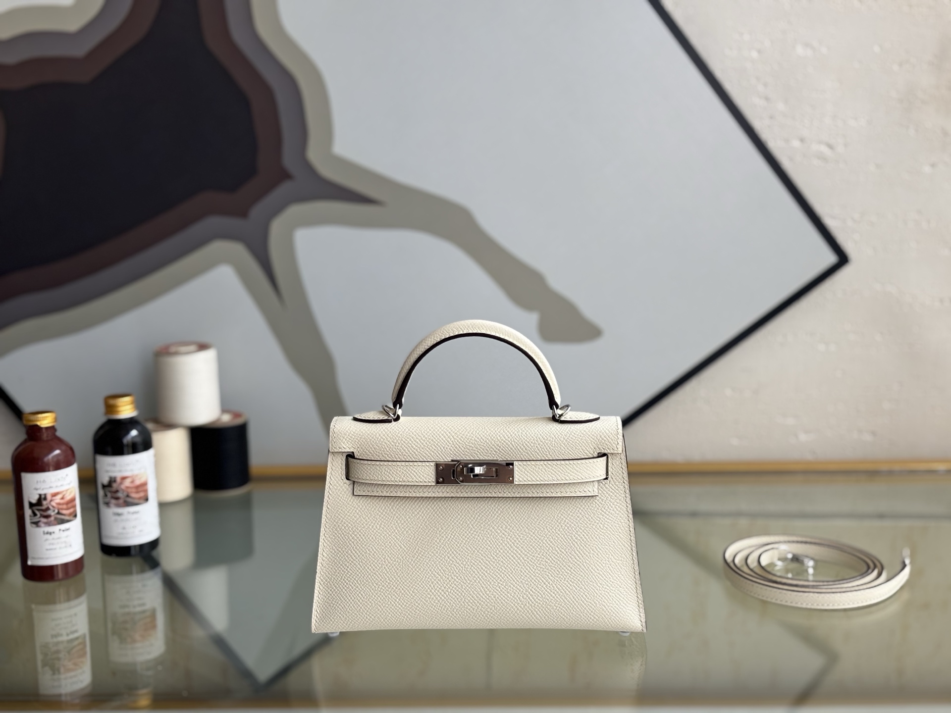 NO:698867,Kelly second generation cream white silver buckle 19cm imported E leather fully hand-stitched, Hermes, hermes, Hermes,19860909Kelly二代 奶油白 银扣 19cm 进口E皮 全手缝,爱马仕,hermes,Hermes,,Bag