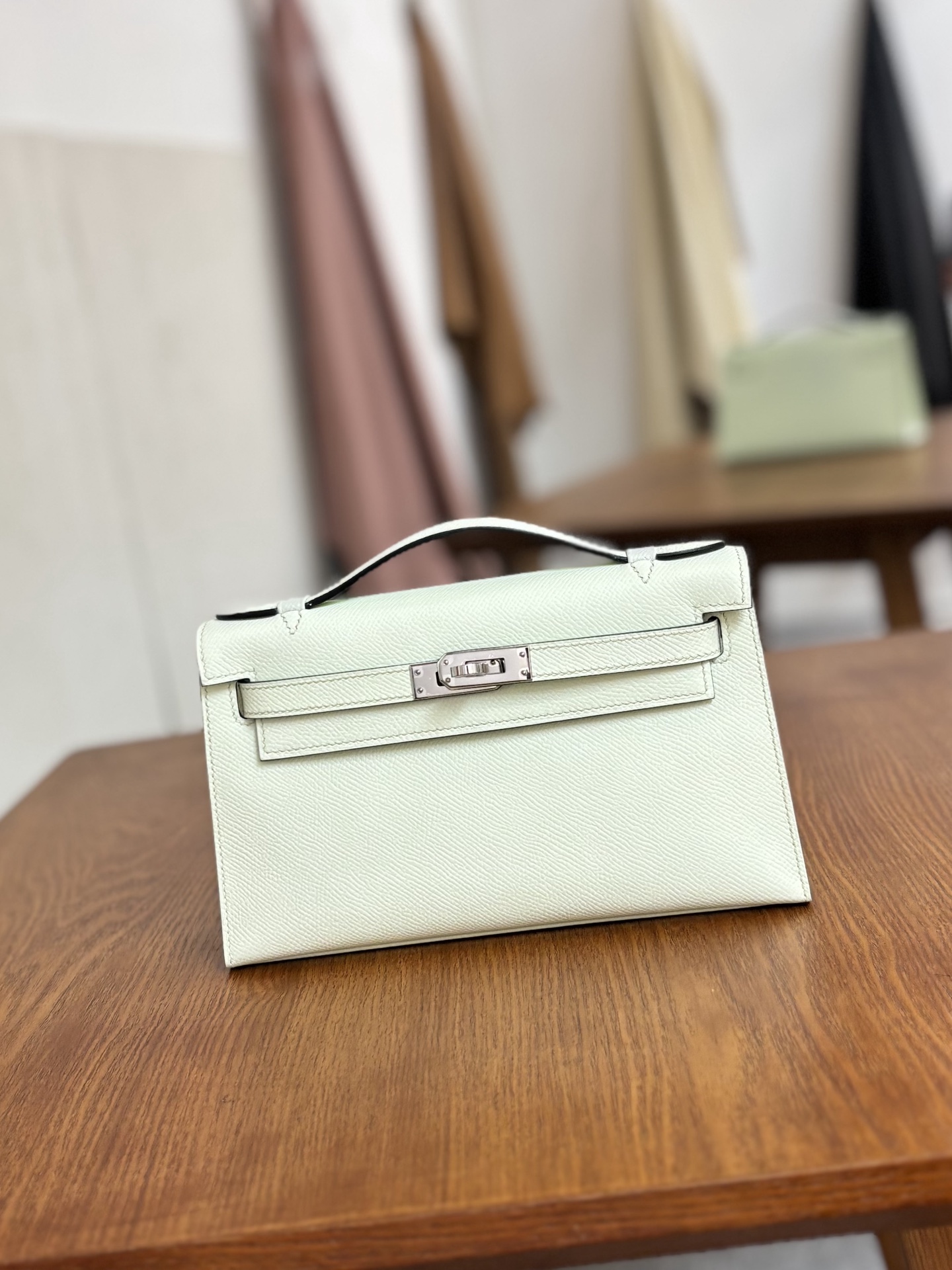NO:699746,First Generation Mini Kelly 22cm Bubble Green Silver Buckle Imported Esom Leather Waxed Thread Fully Hand-sewn, Hermes, hermes, Hermes,19860909一代Mini Kelly 22cm 气泡绿 银扣 进口esom皮 蜡线全手缝,爱马仕,hermes,Hermes,,Bag