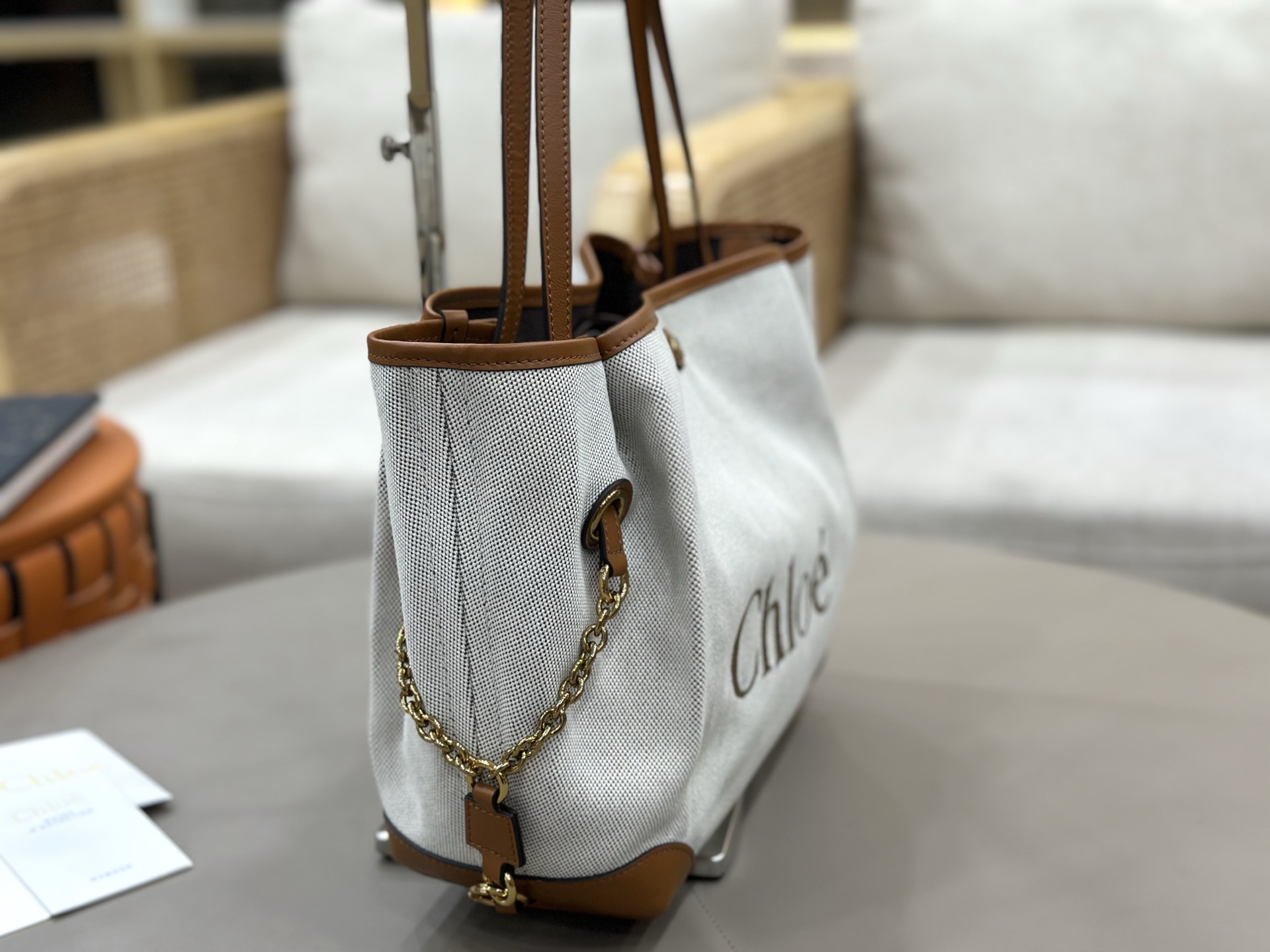Chloé Versatile for all seasons! I'm sure this canvas tote from Chloe will hold my hand!