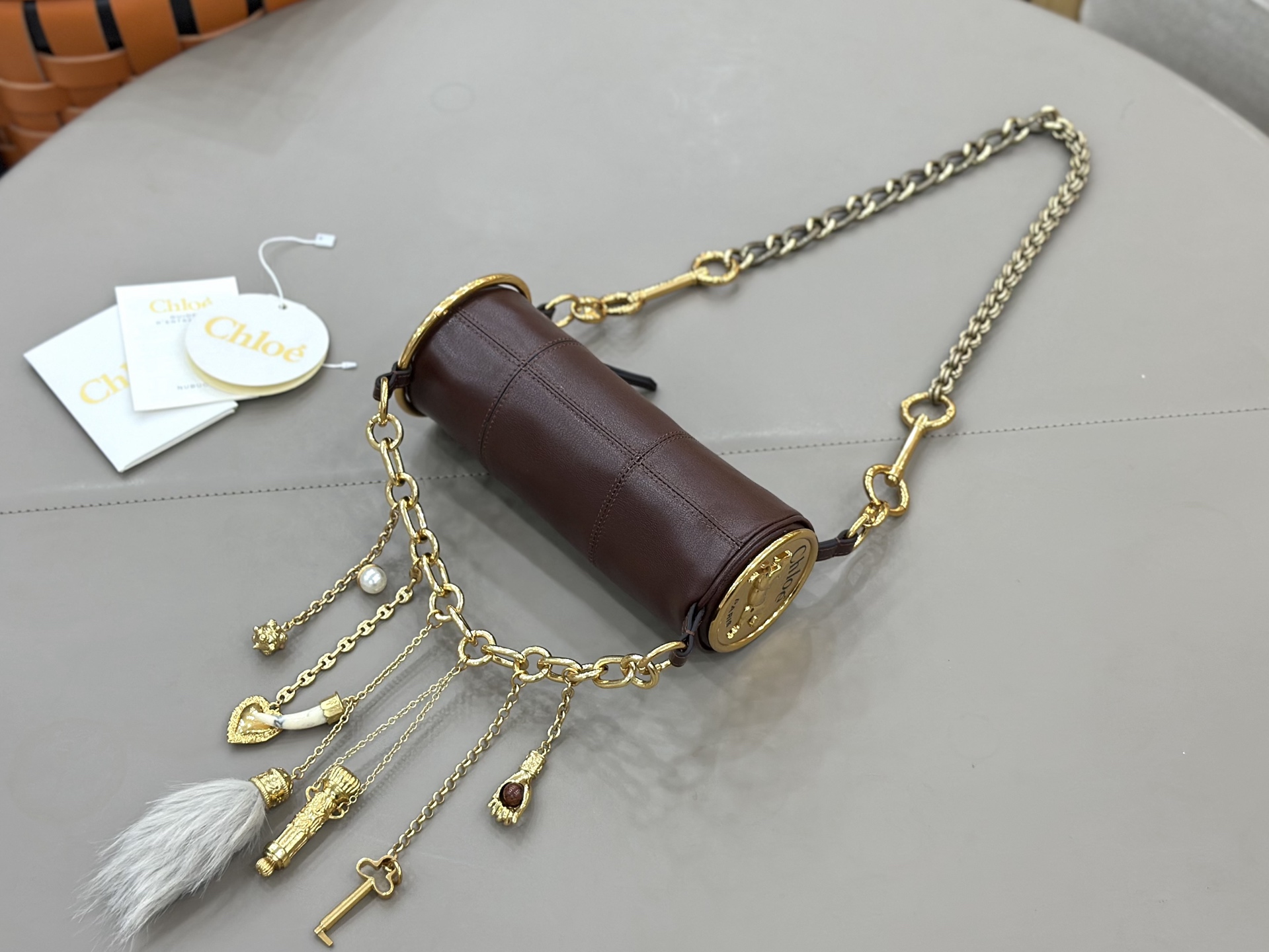 Chloé Château Treasures cylindrical armpit bag