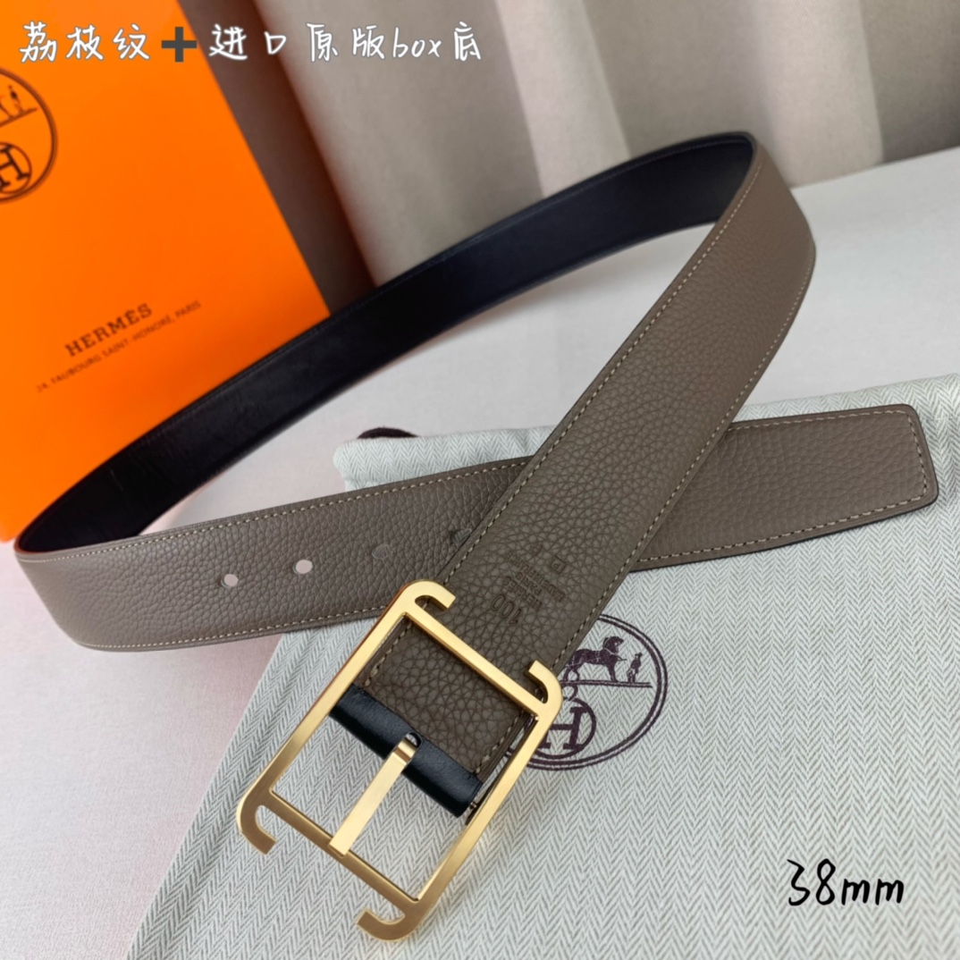 Hermès 爱马仕针扣 原单品质 进口头层牛皮 灰色荔枝纹-Top High Quatity Cheap Sneakers Fashion Clothing Clothes Bags handbags Shoes of all Brand wholesale With The best Quality And Beautiful Price from China Factory Chinese suppliers wholesaler seller Hermès 爱马仕针扣 原单品质 进口头层牛皮 灰色荔枝纹
