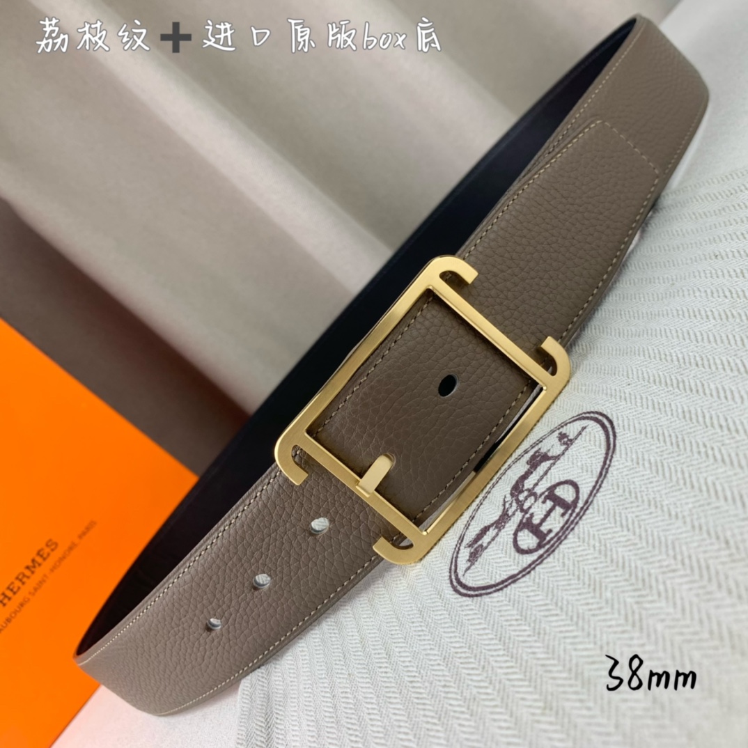 Hermès 爱马仕针扣 原单品质 进口头层牛皮 灰色荔枝纹-Top High Quatity Cheap Sneakers Fashion Clothing Clothes Bags handbags Shoes of all Brand wholesale With The best Quality And Beautiful Price from China Factory Chinese suppliers wholesaler seller Hermès 爱马仕针扣 原单品质 进口头层牛皮 灰色荔枝纹