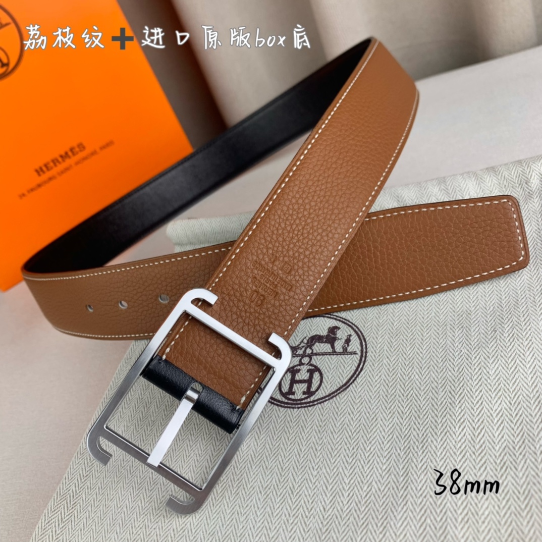 Hermès 爱马仕针扣 原单品质 进口头层牛皮 土黄色荔枝纹-Top High Quatity Cheap Sneakers Fashion Clothing Clothes Bags handbags Shoes of all Brand wholesale With The best Quality And Beautiful Price from China Factory Chinese suppliers wholesaler seller Hermès 爱马仕针扣 原单品质 进口头层牛皮 土黄色荔枝纹