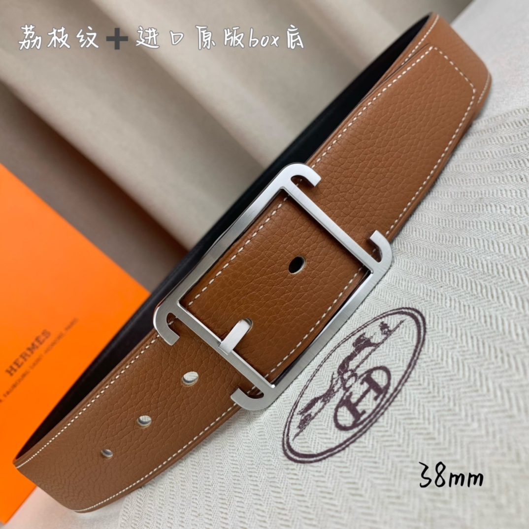 Hermès 爱马仕针扣 原单品质 进口头层牛皮 土黄色荔枝纹-Top High Quatity Cheap Sneakers Fashion Clothing Clothes Bags handbags Shoes of all Brand wholesale With The best Quality And Beautiful Price from China Factory Chinese suppliers wholesaler seller Hermès 爱马仕针扣 原单品质 进口头层牛皮 土黄色荔枝纹