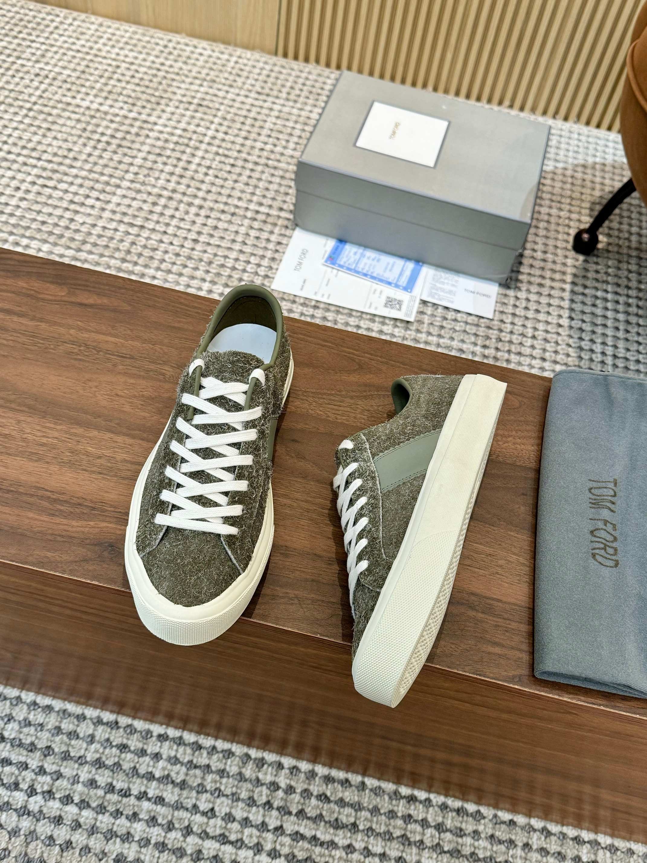Tom Ford Men's Suede Low-Top Sneakers Casual Lace-Up Shoes 12 a1746411137870 7041