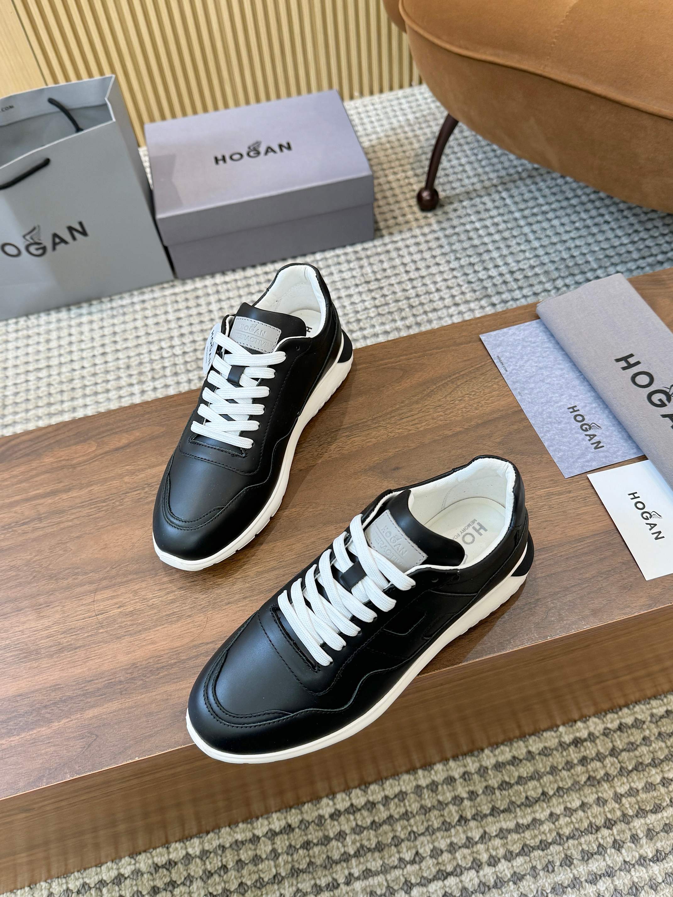 호간 로고 로우컷 캐주얼 신발 74628 이미지 6