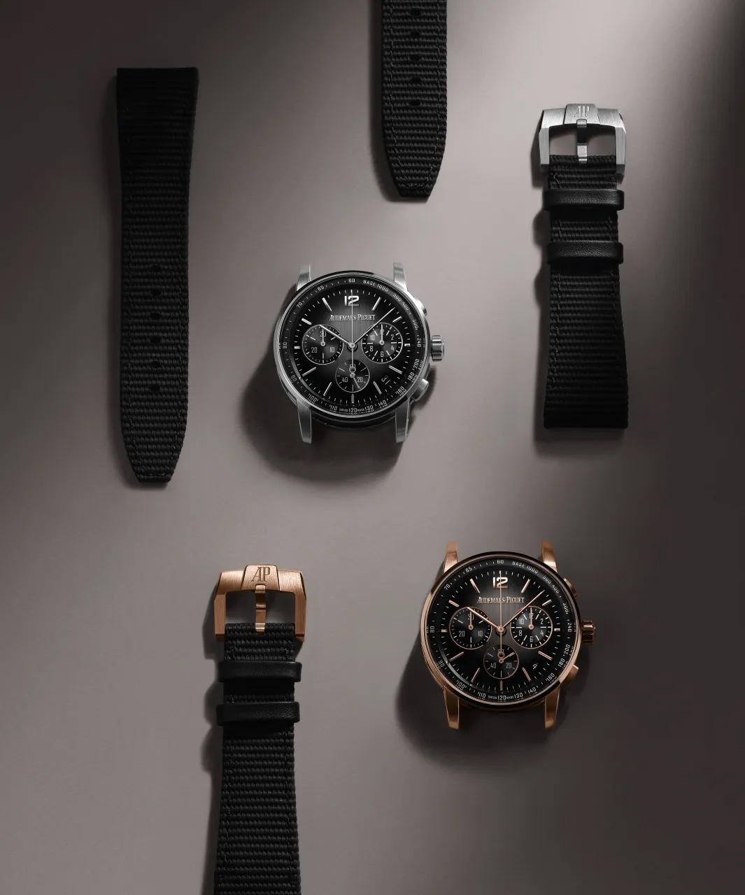 NO:391762,A new model Audemars Piguet Code 11.59 series ushers in a new version upgrade and iteration. The new case has proportion, angle, curve, and reflection, which will change according to the light conditions. It is a three-dimensional object and needs to be seen with your own eyes. This is the uniqueness of Audemars Piguet Code 11.59. Forget the early images and experience it with your own hands!  This watch case, sapphire crystal glass and shape are all impressive and worth touching and testing. 1. Arc three-piece case with clear lines and high processing difficulty for the hollow part of the lug position. 2. The sun-patterned gradient dial breaks through the limitations of the existing movement and realizes a 4-point calendar disc, and the original one reaches 11. The calendar font conforms to the original style. 3. Hyperbolic sapphire crystal mirror; the inside is a classic convex shape, and the outside is 12 to 6 arcs. This is a very complex element with a double expression. First, the convex shape can reduce deformation and provide a view of the dial even in a very tilted position. Secondly, since both the inner and outer surfaces are curved, a magical optical effect will be produced, namely the so-called diffraction grating (when the optical element splits the light and diffraates several beams propagating in different directions)  4. Paired with a solitary headband that fits the artificial position and the new A-pin buckle, the case fits the wrist, making it both present and very comfortable. As for the specifications, this watch is moderate in size, with a diameter of 41 mm and a relatively moderate height. Overall, the case is impressive in workmanship and rich in details, which is consistent with your expectations of Audemars Piguet. The surface decoration is extremely precise and neat, creating an overall luxury (but not exaggerated) feeling, audemars19860909A新款 爱彼CODE 11.59系列迎来全新版本升级迭代 新款表壳具有比例、角度、曲线、反射,这些都会根据光线条件而变化,它是一个三维物体,需要亲眼看到.这就是爱彼 Code 11.59 的独特之处.忘记早期的图像,来亲手体验吧！这款手表表壳、蓝宝石水晶玻璃和形状都令人印象深刻,值得触摸和测试 1、弧形三件套表壳,表壳线条分明,表耳位镂空部分加工难度系数高 2、太阳纹渐变色表盘,突破现有机芯限制,实现了4点位大日历盘,和原装达到11,日历字体符合原装样式 3、双曲面蓝宝石水晶镜面；内侧为经典凸圆形,外侧呈12至6弧形.这是一种非常复杂的元素,具有双重表现形式.首先,凸形可减少变形,即使在非常倾斜的位置也能提供不失真的表盘视图.其次,由于内外表面均为曲面,因此会产生神奇的光学效果,即所谓的衍射光栅（当光学元件将光分裂并衍射成沿不同方向传播的几束光束时） 4、搭配符合人工体位的孤形镶头粒表带以及新款A针扣,表壳贴合手腕,既有存在感,又非常舒适 至于规格,这款腕表尺寸适中,直径为 41 mm,高度相对适中.总体而言,表壳的做工令人印象深刻,细节丰富,与您对爱彼的期望相符.表面装饰极其精确和整洁,营造出整体奢华（但不浮夸）的感觉,,audemars,Watch