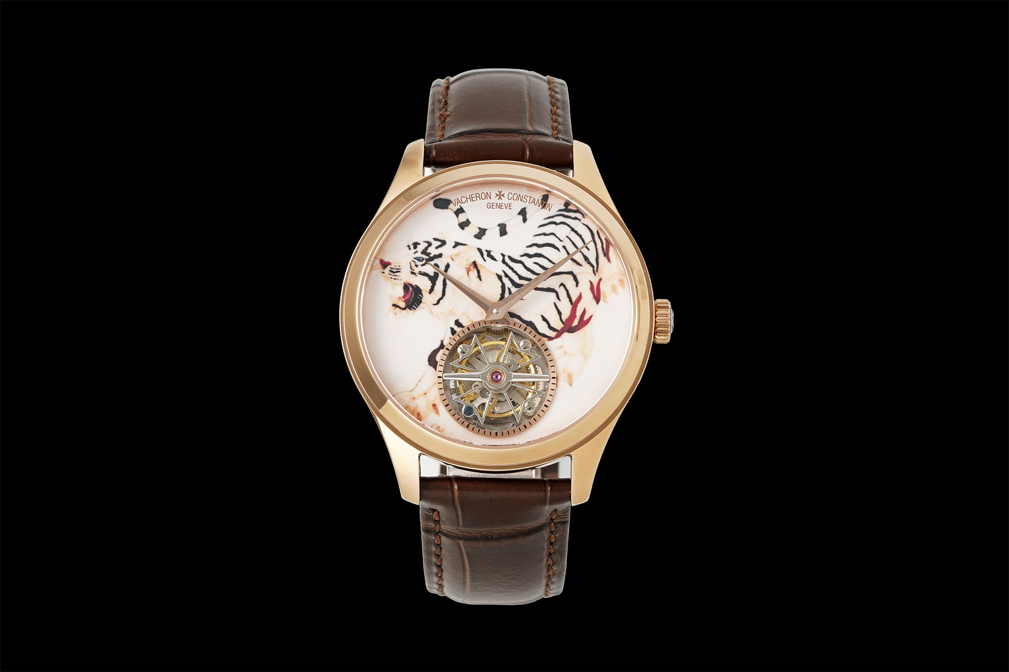 NO:822748,ANT Watchmaking House launches new Vacheron Constantin Les Cabinotiers loft craftsman 'Le Temps'  The four new Divin timepieces are inspired by the rotation of the four seasons and vividly interpret the four mythical beasts in traditional Asian culture. The blue dragon, the red bird, the white tiger, and the black basalt represent the four seasons of spring, summer, autumn, and winter respectively. They use fine wood inlay technology and are equipped with a manual winding ultra-thin movement equipped with a tourbillon device to demonstrate the exquisite fusion of decorative art and mechanical skills.  Together, beauty embodies the universe. The four mythical beasts not only represent the directions of southeast, northwest, and are also related to the four seasons such as spring, summer, autumn, and winter. Vacheron Constantin's creation was based on the tourbillon movement, combined with fine wood inlay technology, to fully interpret the majestic and spiritual image of the mythical beasts. The size is 11.8*42MM, with the latest original folding pin buckle, which can save energy for more than 72 hours!  ,,vacheron19860909ANT制表室全新推出江诗丹顿Les Cabinotiers阁楼工匠“Le Temps Divin时光神韵”主题时计作品,四款新作以四季轮转为灵感,传神演绎亚洲传统文化中的四大神兽,以青龙、朱雀、白虎、玄武分别代表春、夏、秋、冬四季,采用细木镶嵌工艺,搭载配备陀飞轮装置的手动上链超薄机芯,演绎装饰艺术与机械技艺的精妙融合,美出宇宙.四大神兽既代表着东南西北等方位,也和春夏秋冬等四季相关,江诗丹顿创作时奠基于陀飞轮机芯,再结合细木镶嵌工艺,将神兽威严而富有灵性的形象诠释得淋漓尽致.尺寸11.8*42MM,搭配最新款原装折叠针扣,储蓄能量72小时以上！,,vacheron,Watch